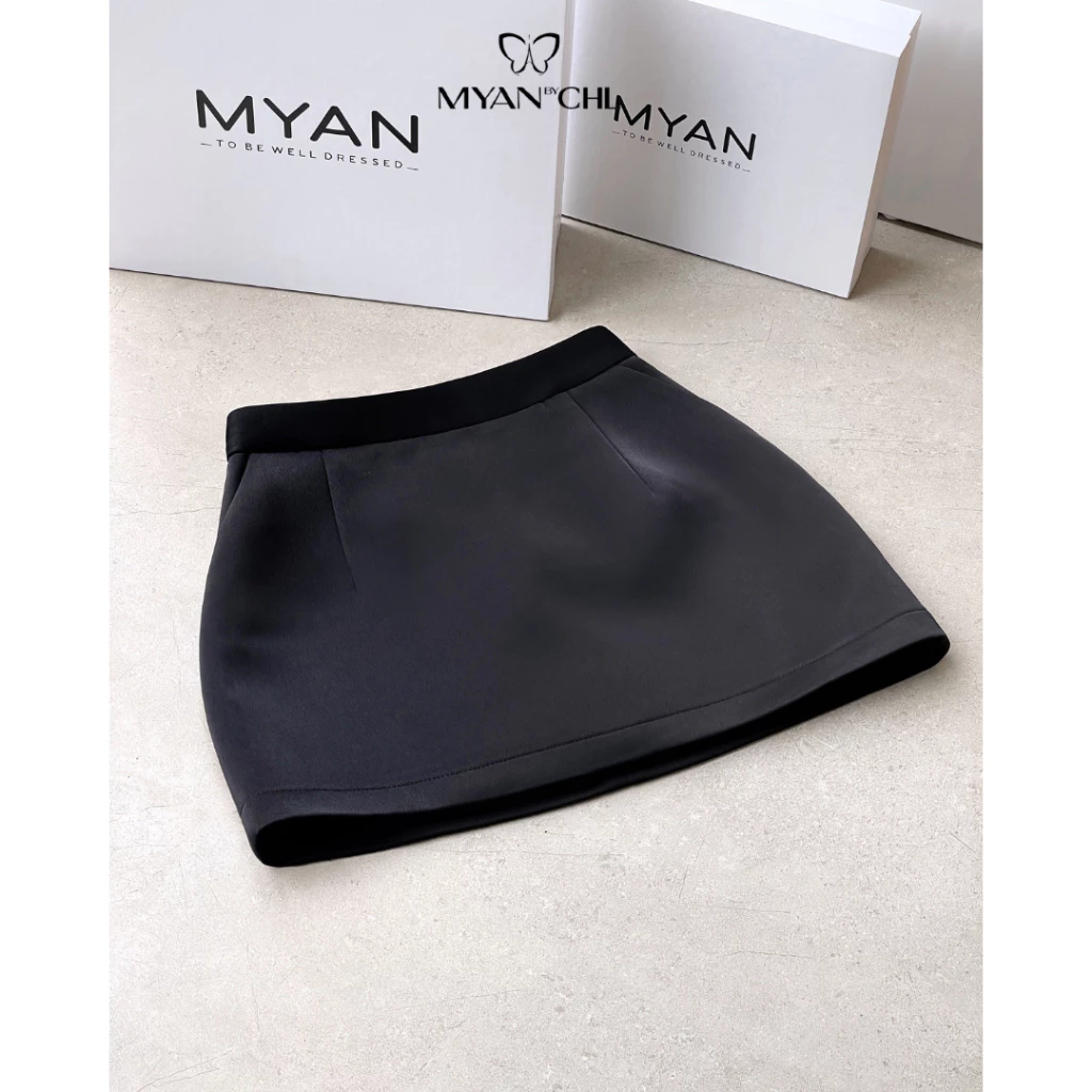 Chân váy tafta lụa dáng ngắn