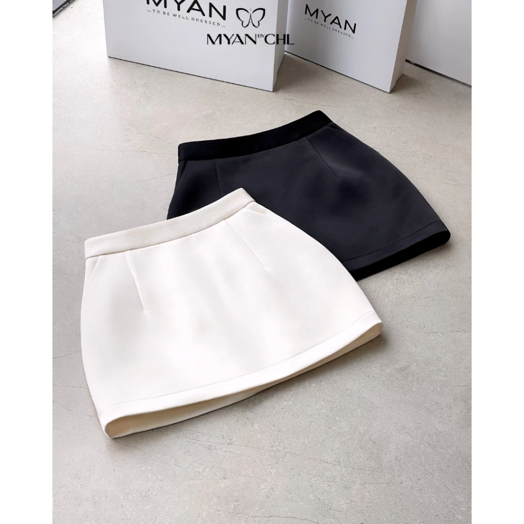 Chân váy tafta lụa dáng ngắn