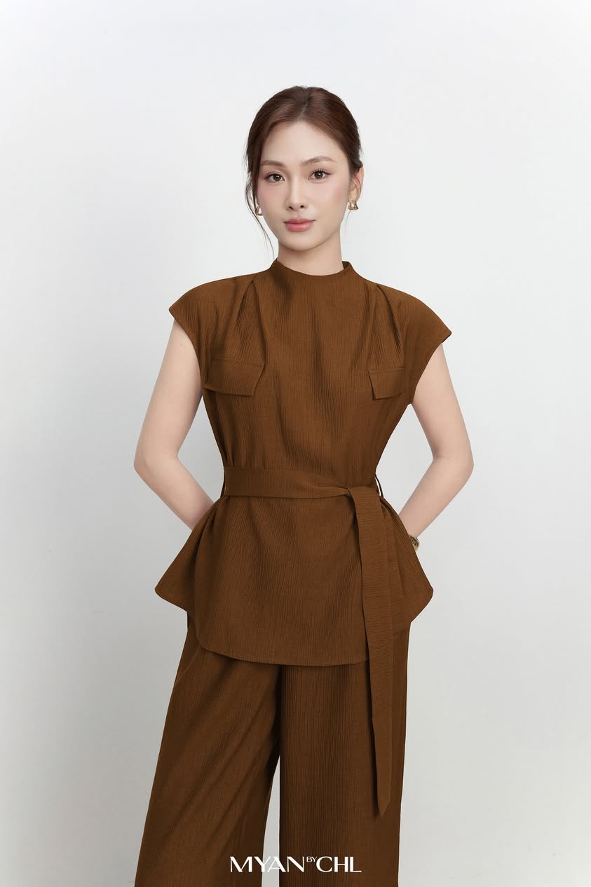 Quần dáng rộng tơ nhăn