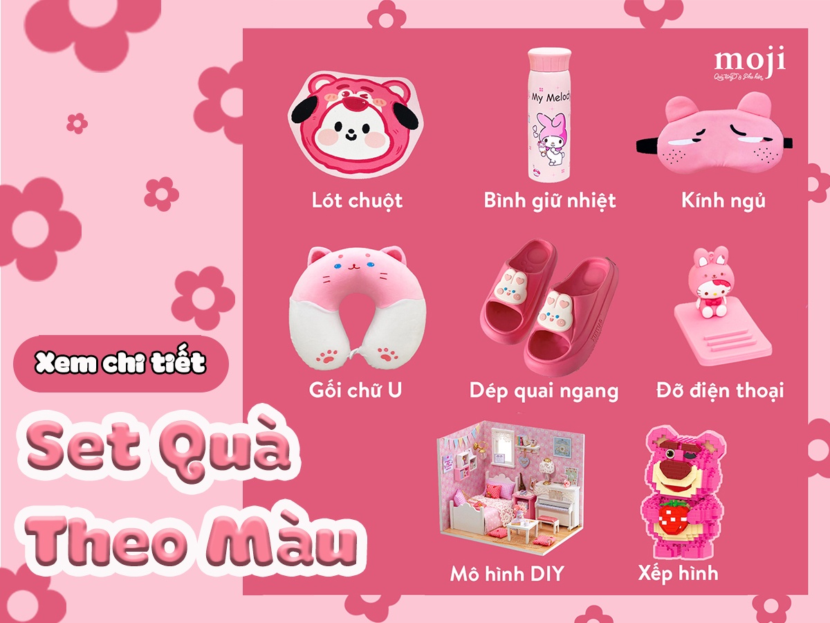 Set quà theo màu xinh xắn gửi tặng người thương
