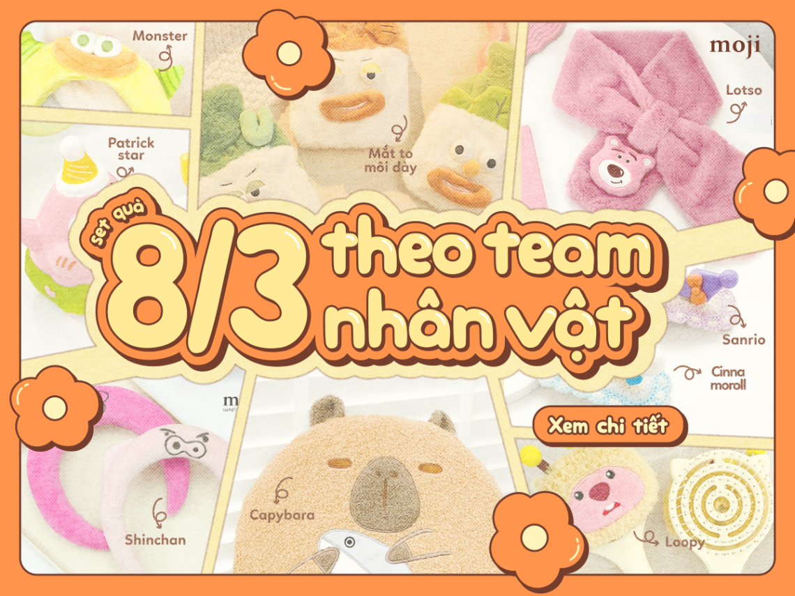 Set quà 8/3 theo team nhân vật
