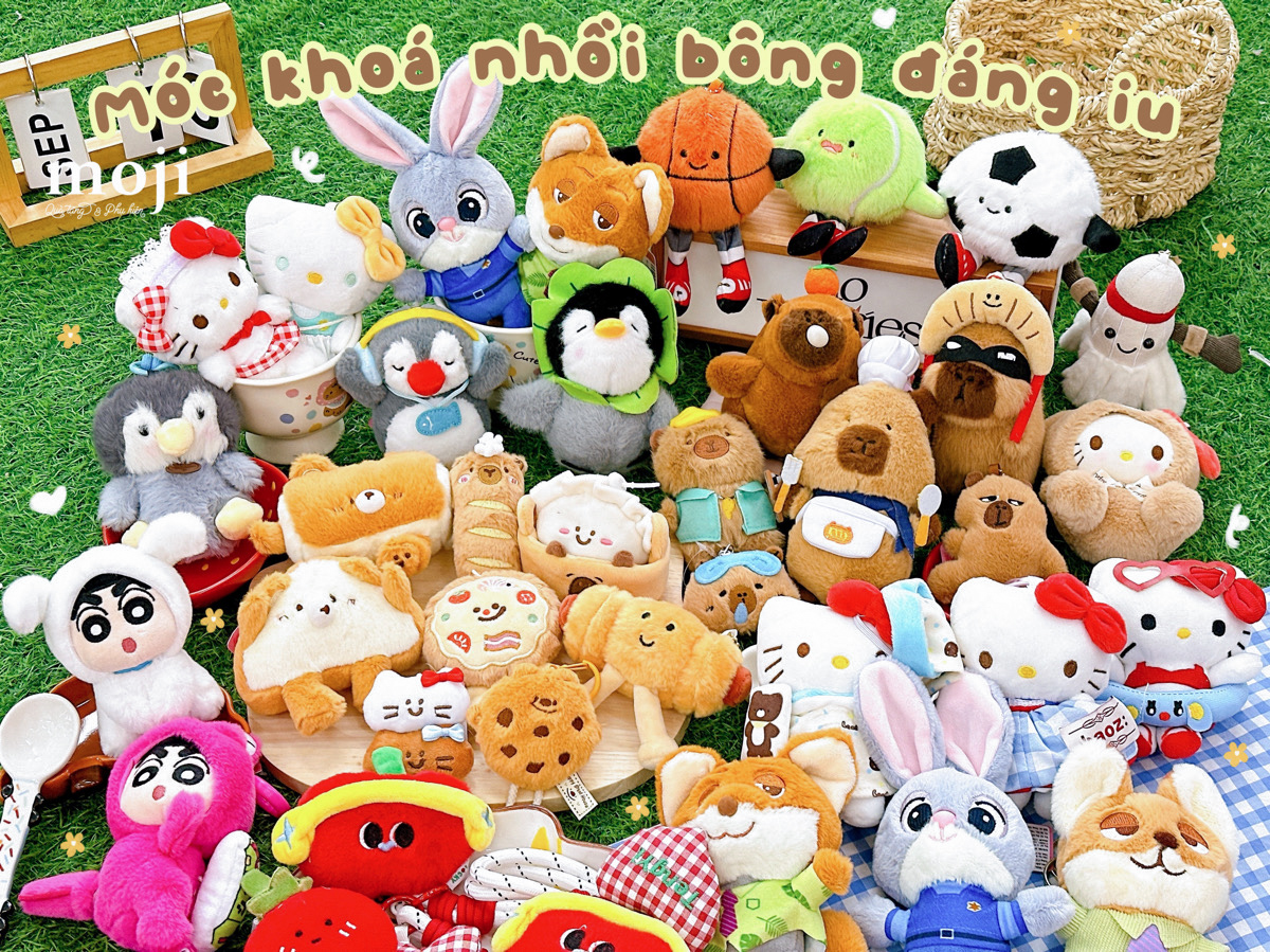 Team móc khoá bông bông