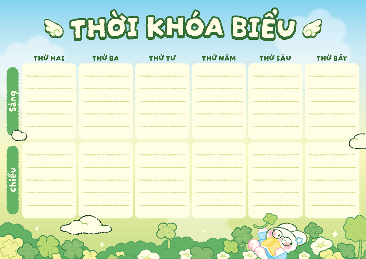 Checklist thời khóa biểu