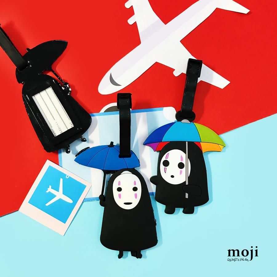 Luggage tag Vô diện cầm ô cầu vồng rainbow