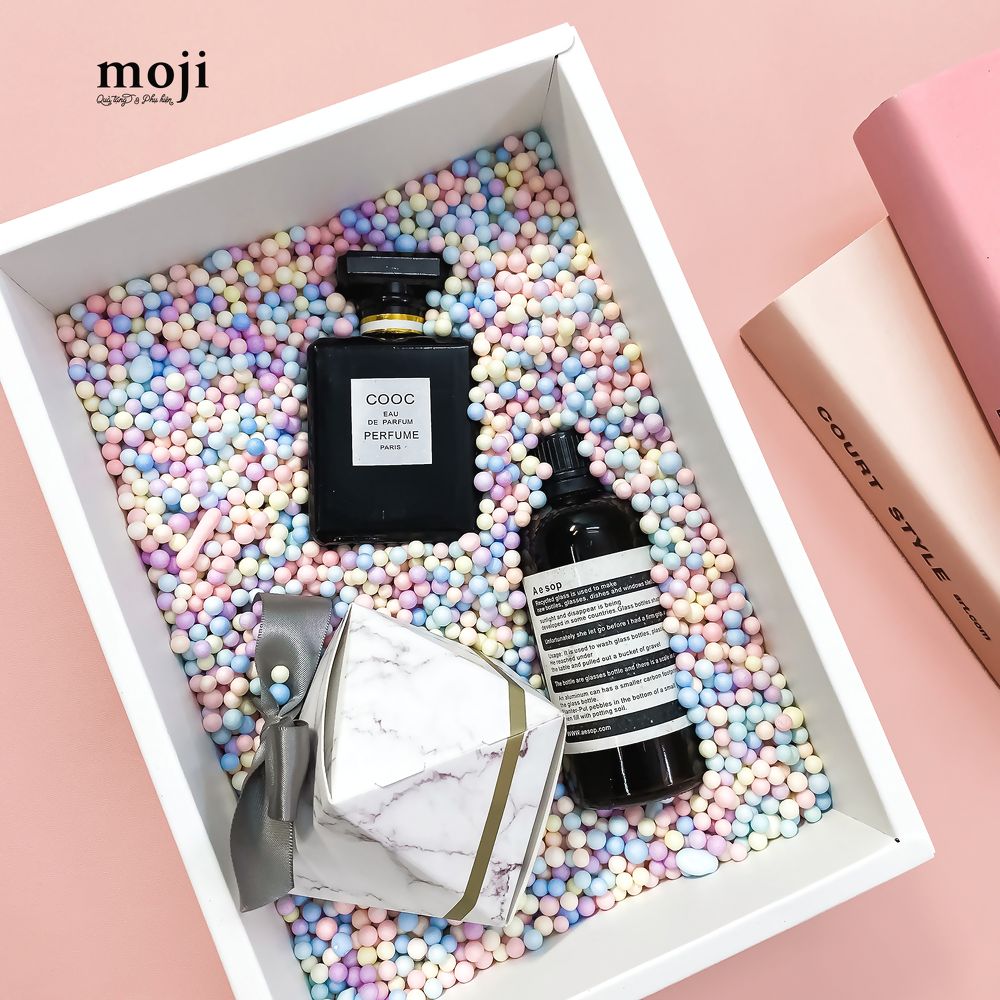 Hạt xốp trang trí hộp quà hạt lớn mix màu