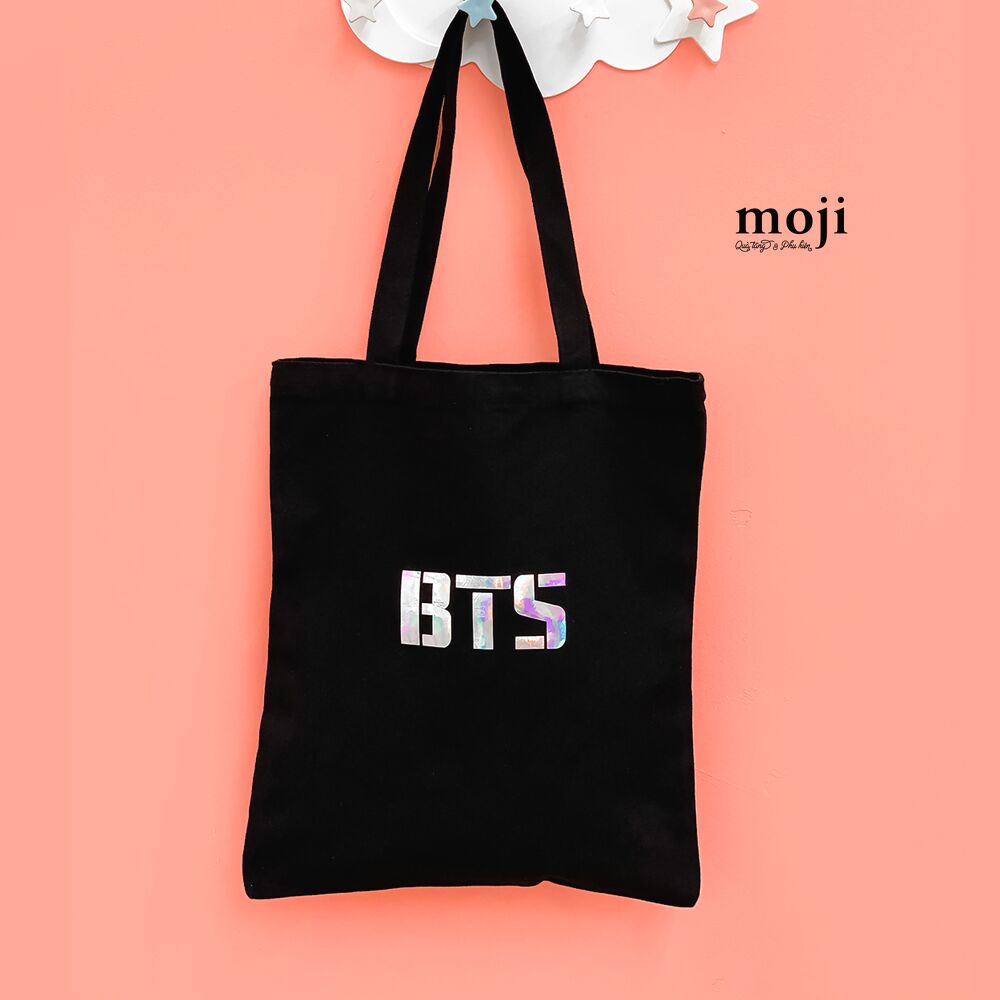 Túi đeo vải idol BTS logo hologram 33x37