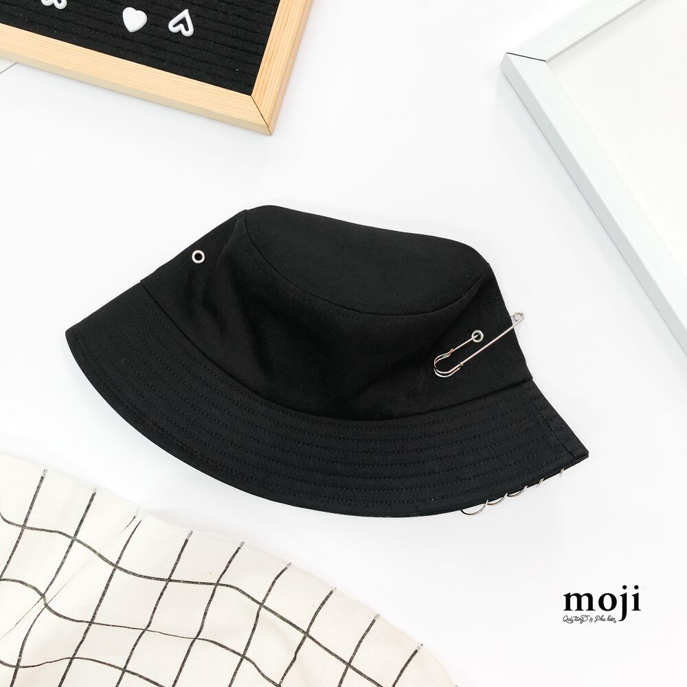 Mũ nón bucket Ghim cài viền móc vòng