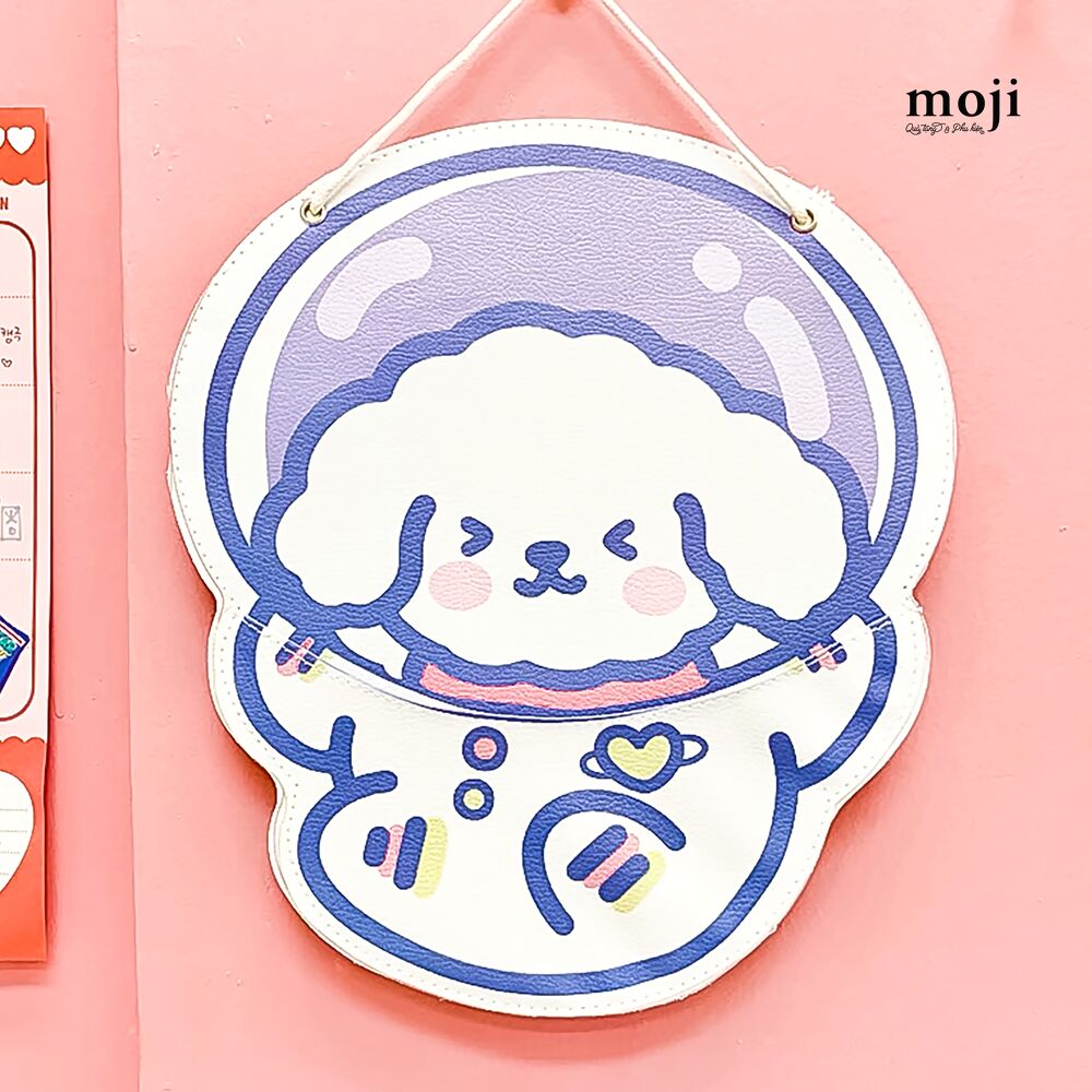 Giá treo đồ đa năng Cún Thỏ lông xù astronaut 1 ngăn 18x24