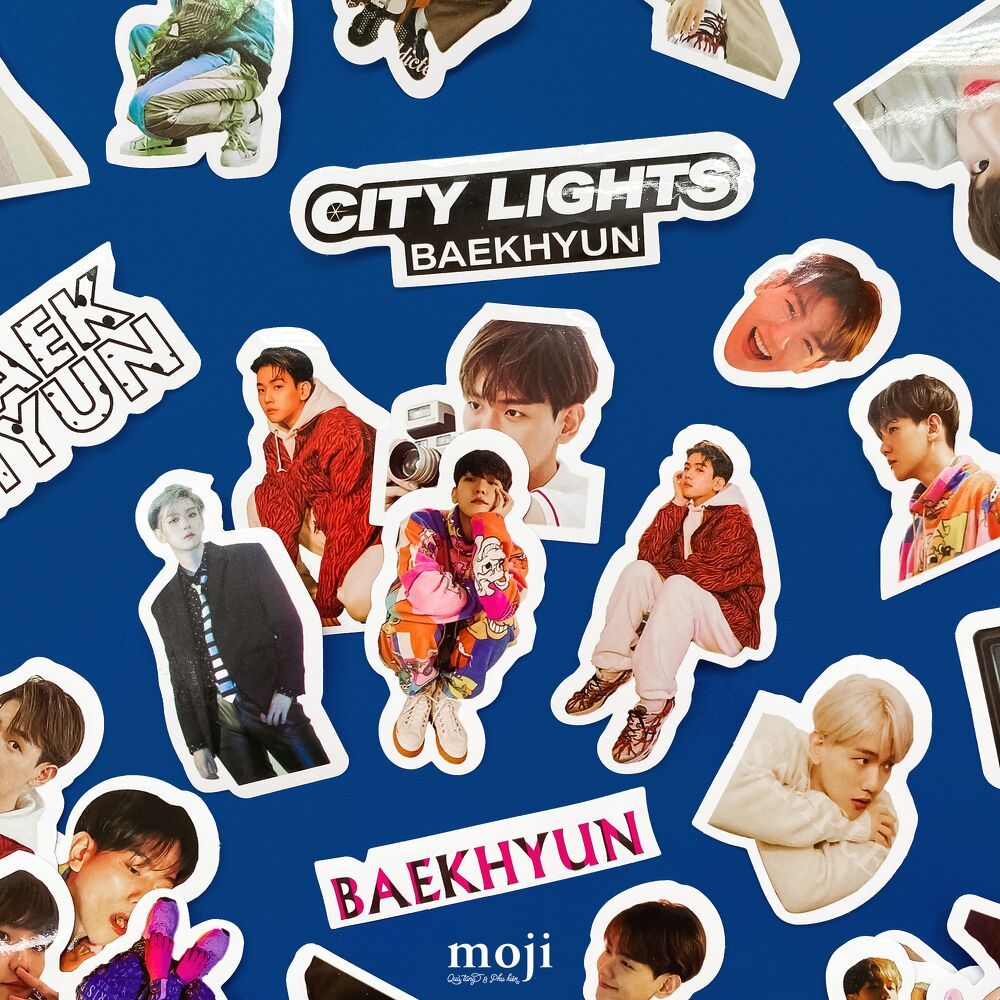 Sticker idol EXO Baekhyun City lights set62