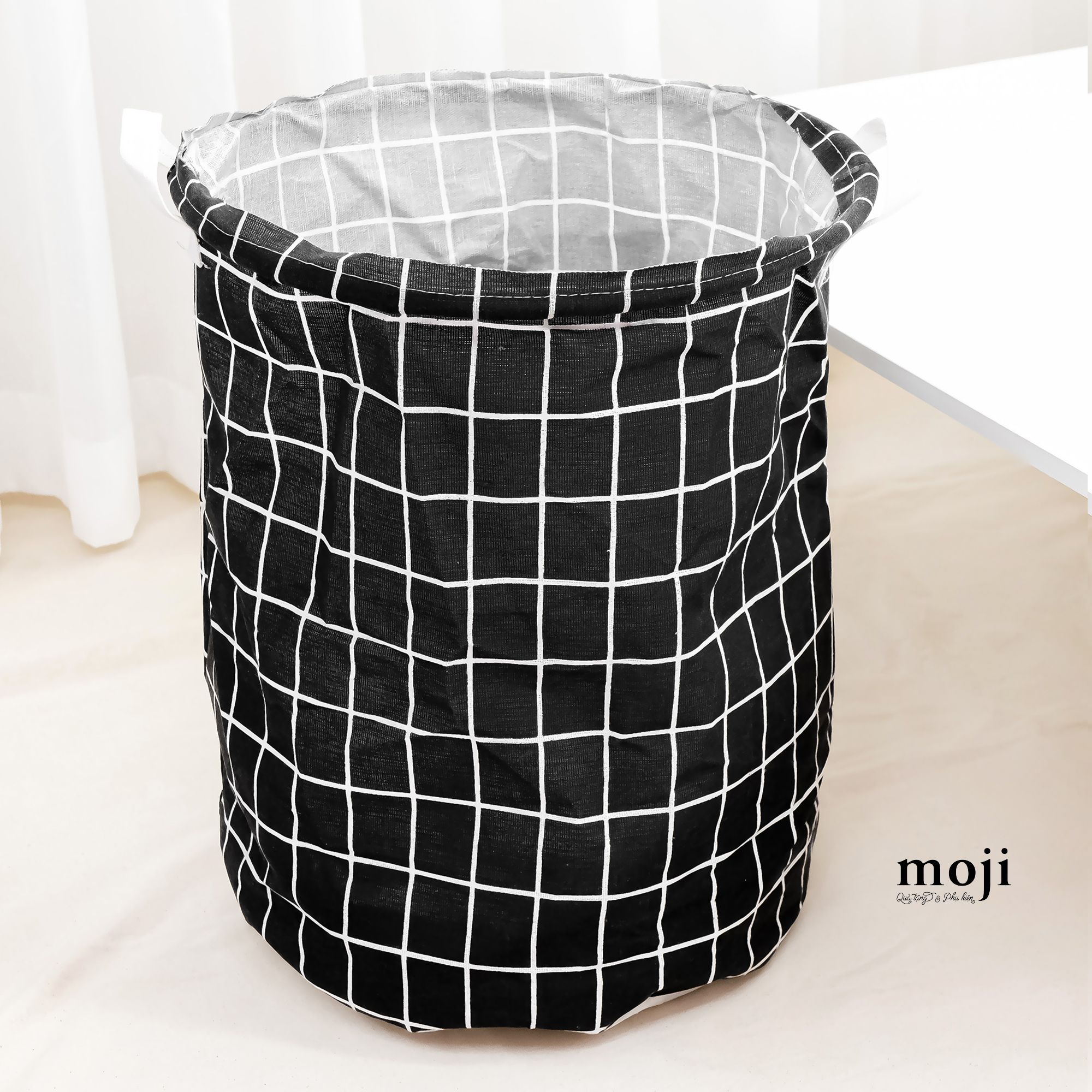 Giỏ đa năng đựng đồ Kẻ ô basic 33x38