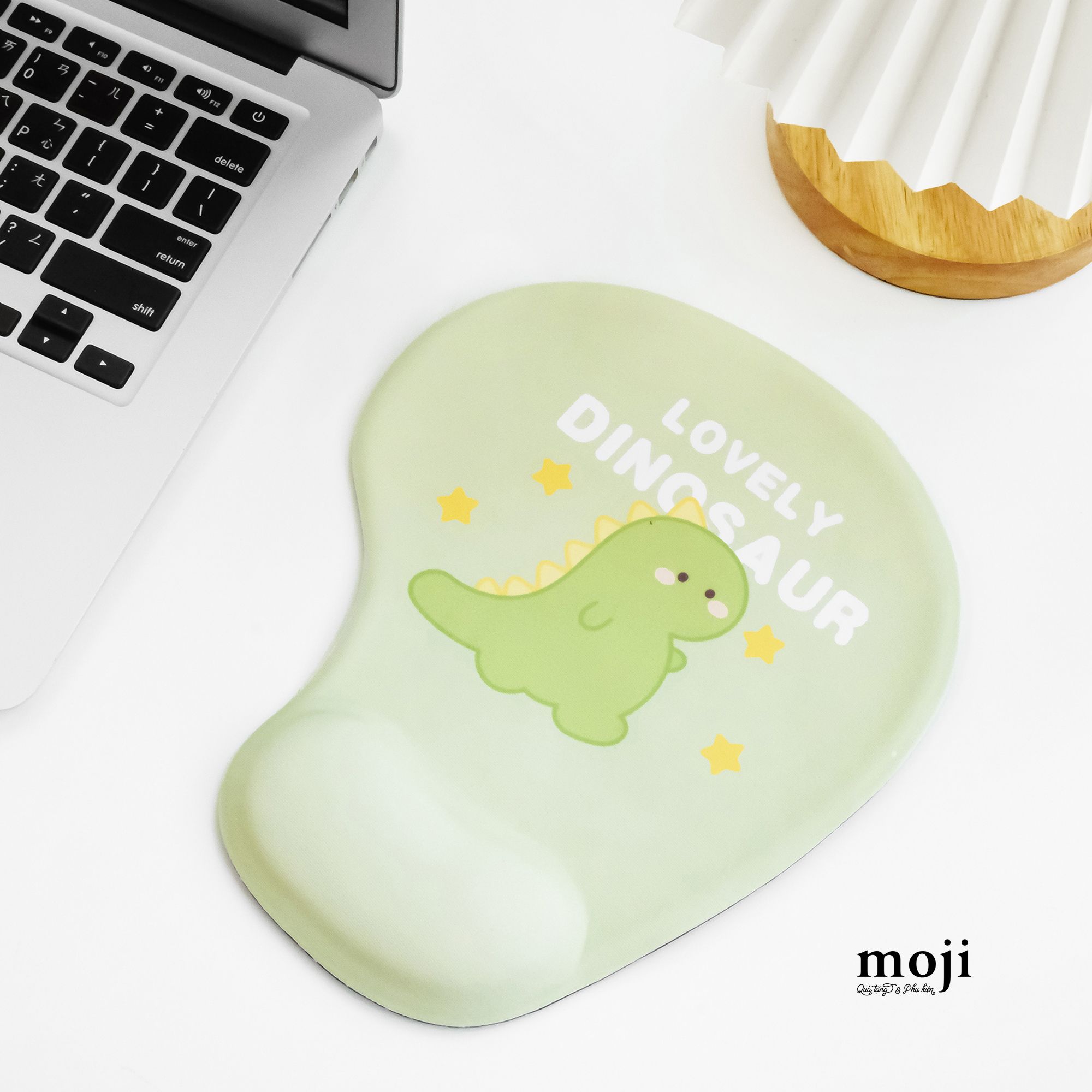 Lót chuột đệm tay Khủng long má hồng lovely dinosaur 19x23