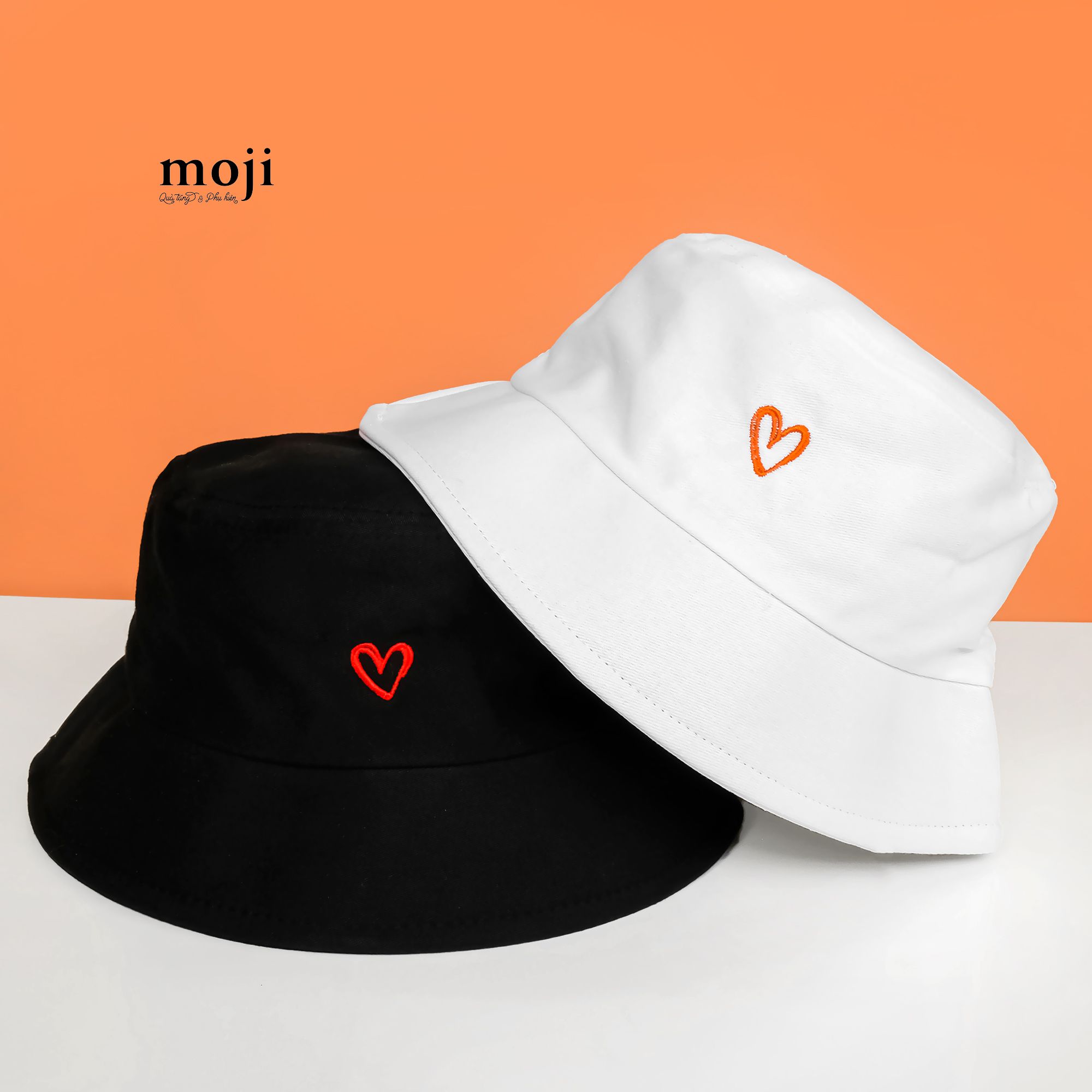 Mũ nón bucket Heart double line