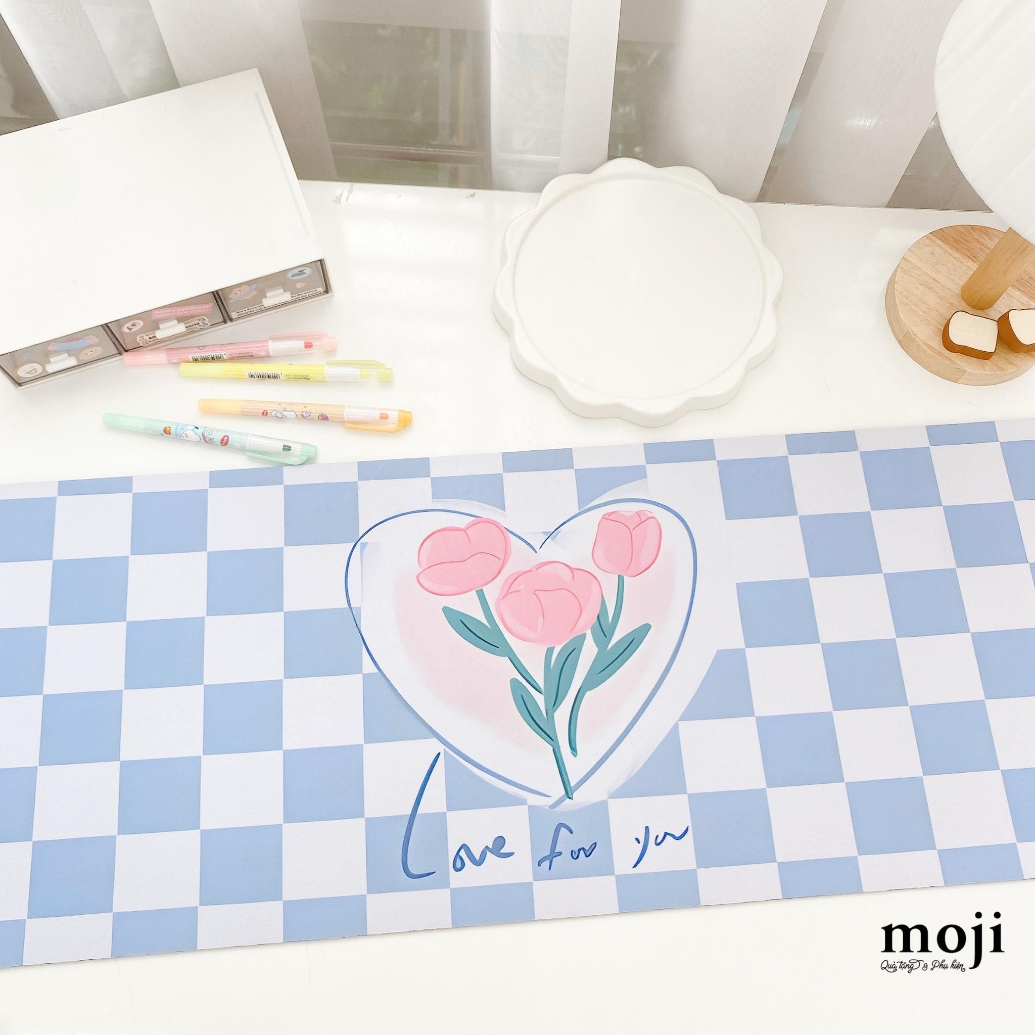 Lót bàn đa năng Flower love for you caro check pattern 30x80