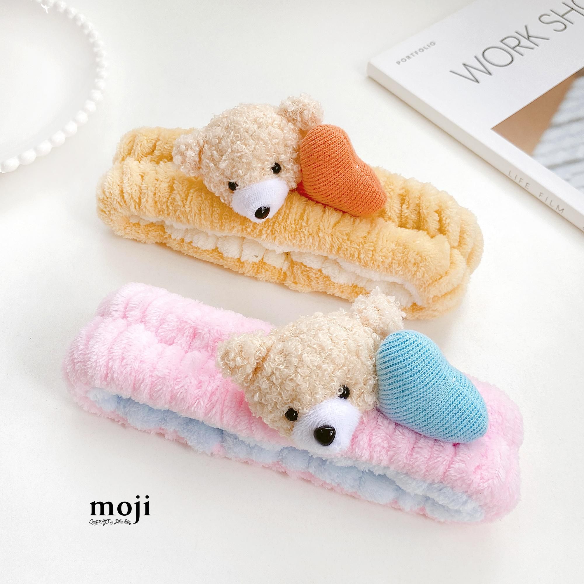Băng đô make up Baby bear face heart