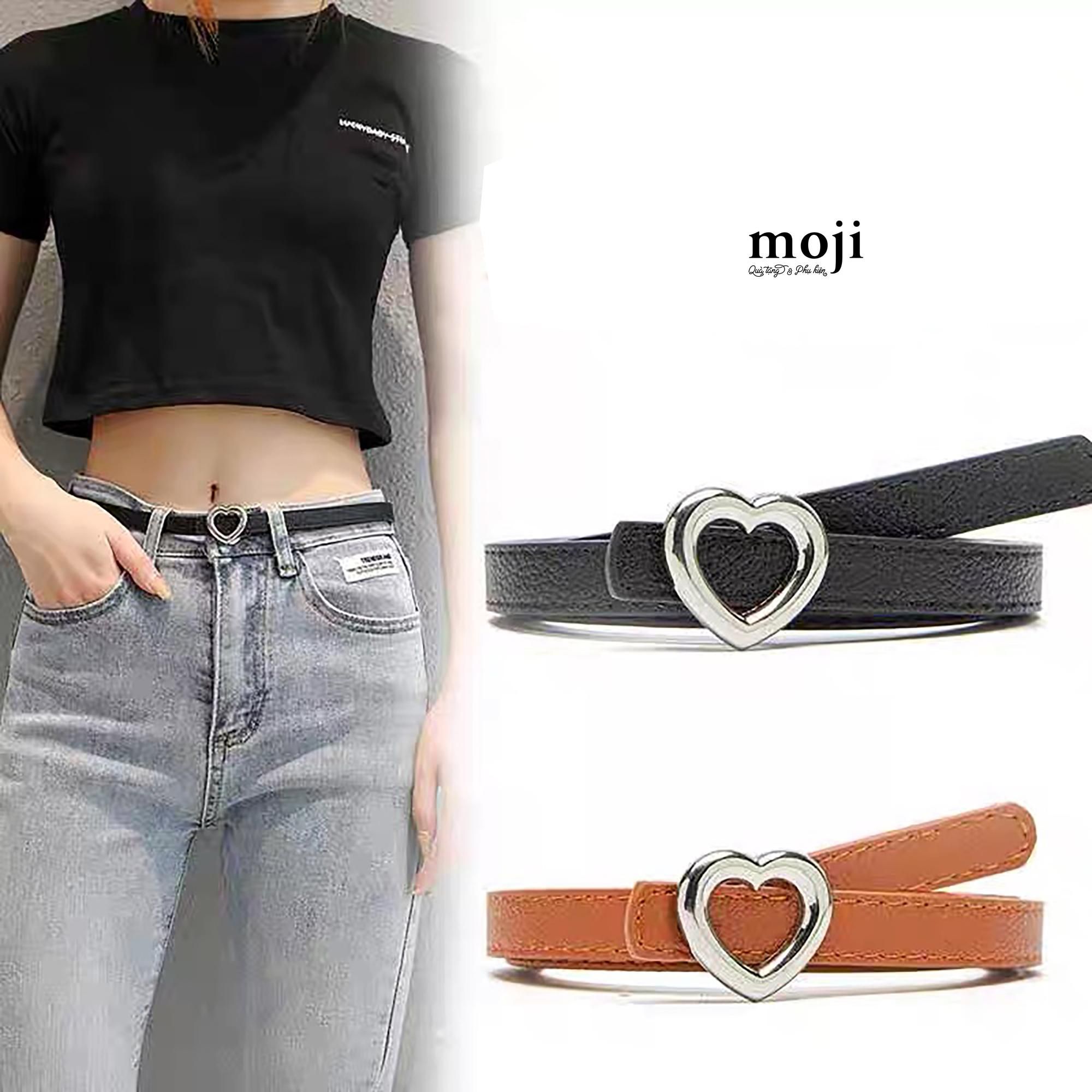 Thắt lưng dây nịt da Basic heart line 103cm