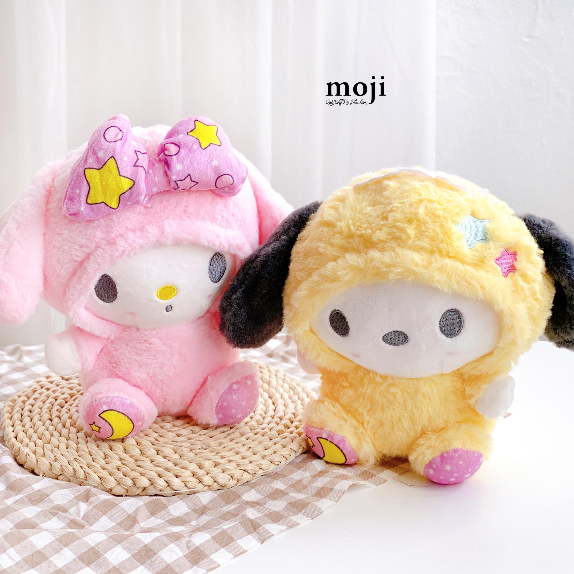 Gấu bông MS Sanrio moon and star lông xù 20cm