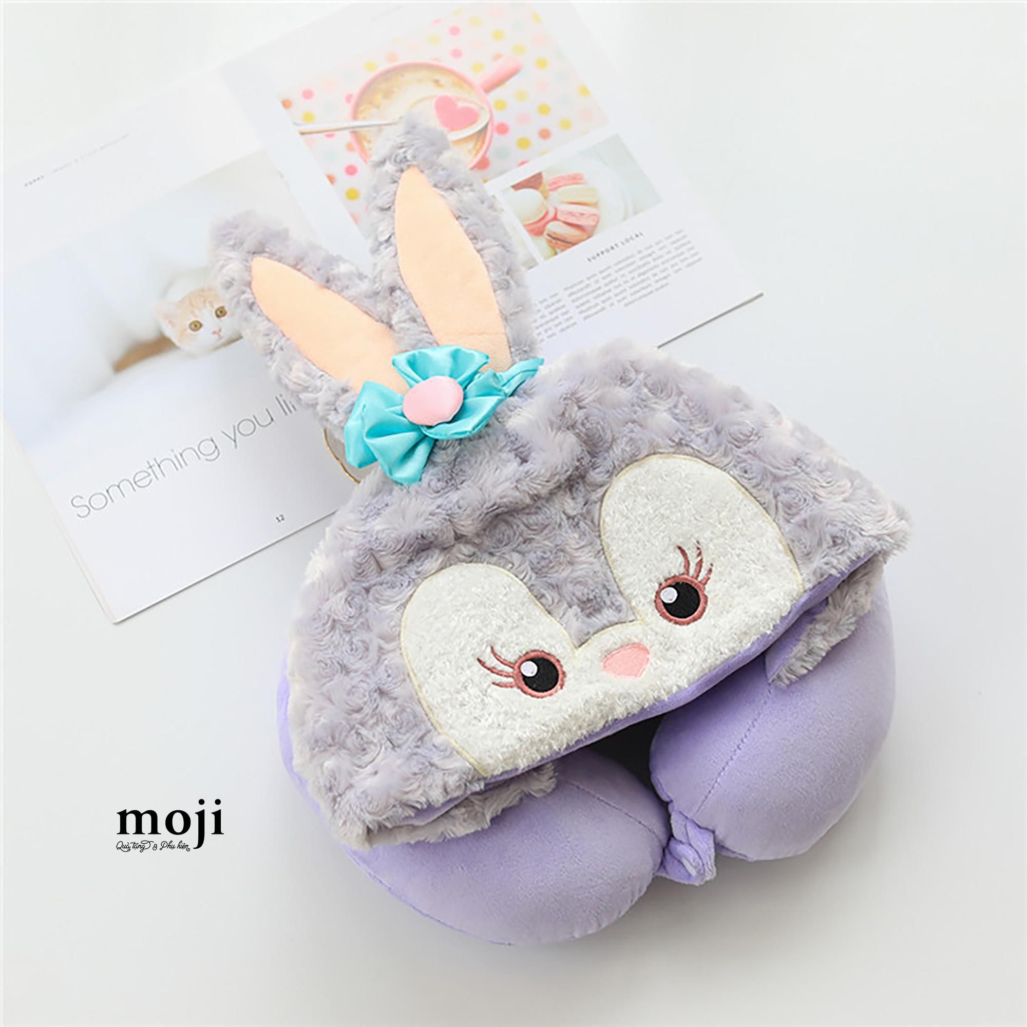 Gấu bông chữ U có mũ DF Friends Thỏ tím face