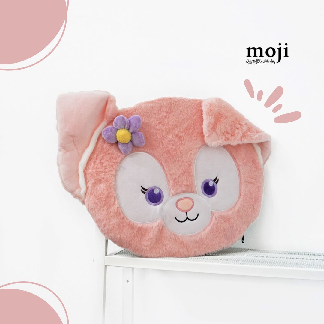 Đệm gấu bông DF Friends Cáo hồng face 35x42