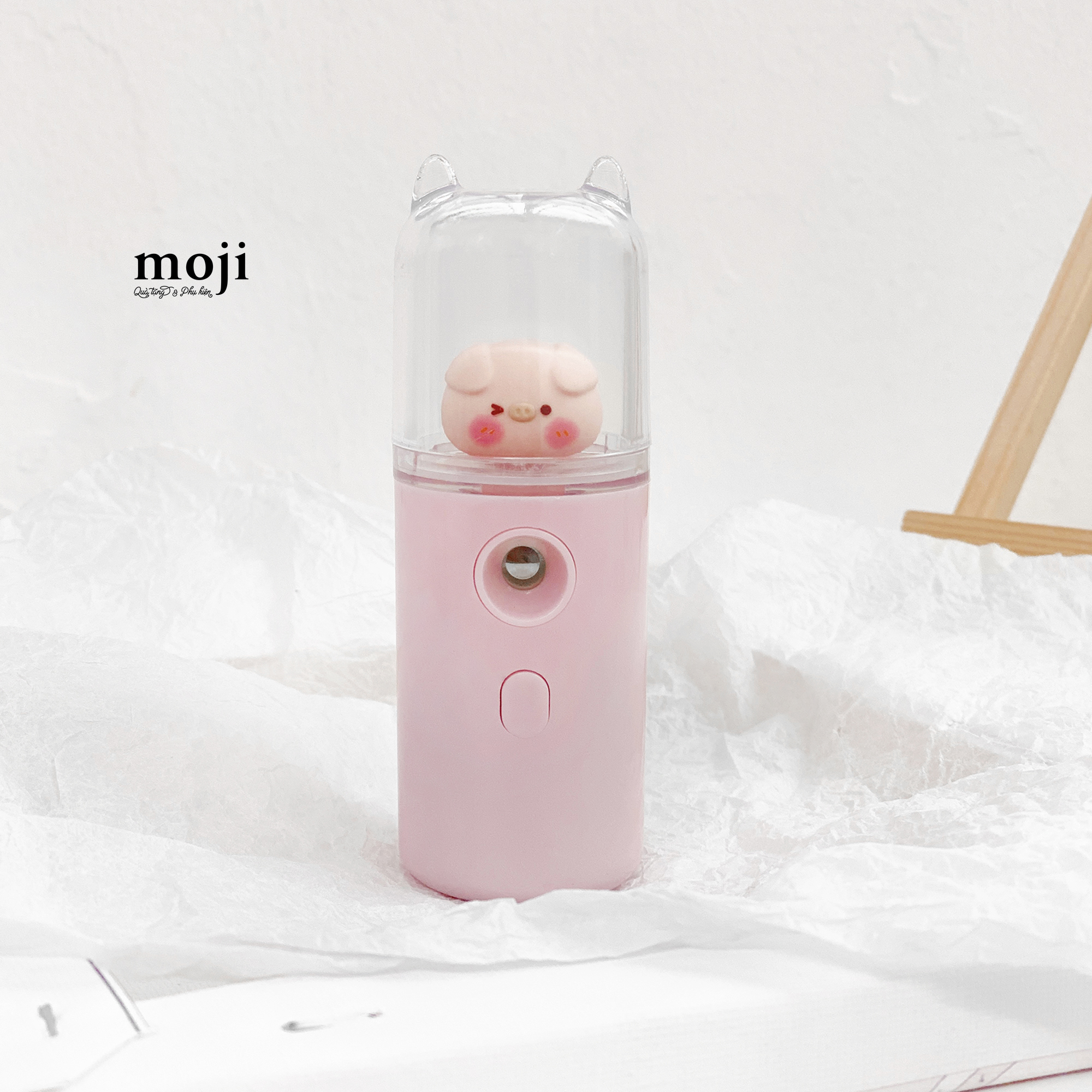 Máy phun sương mini sạc tích điện Cute pig face có tai