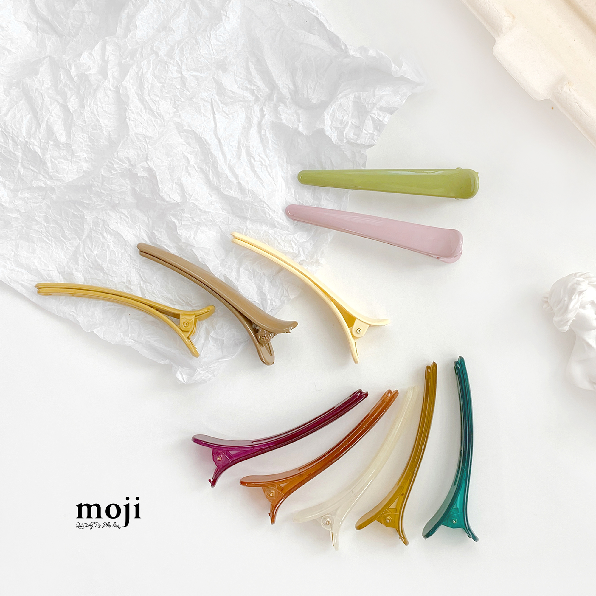 Kẹp tóc trang điểm Basic phối màu set5