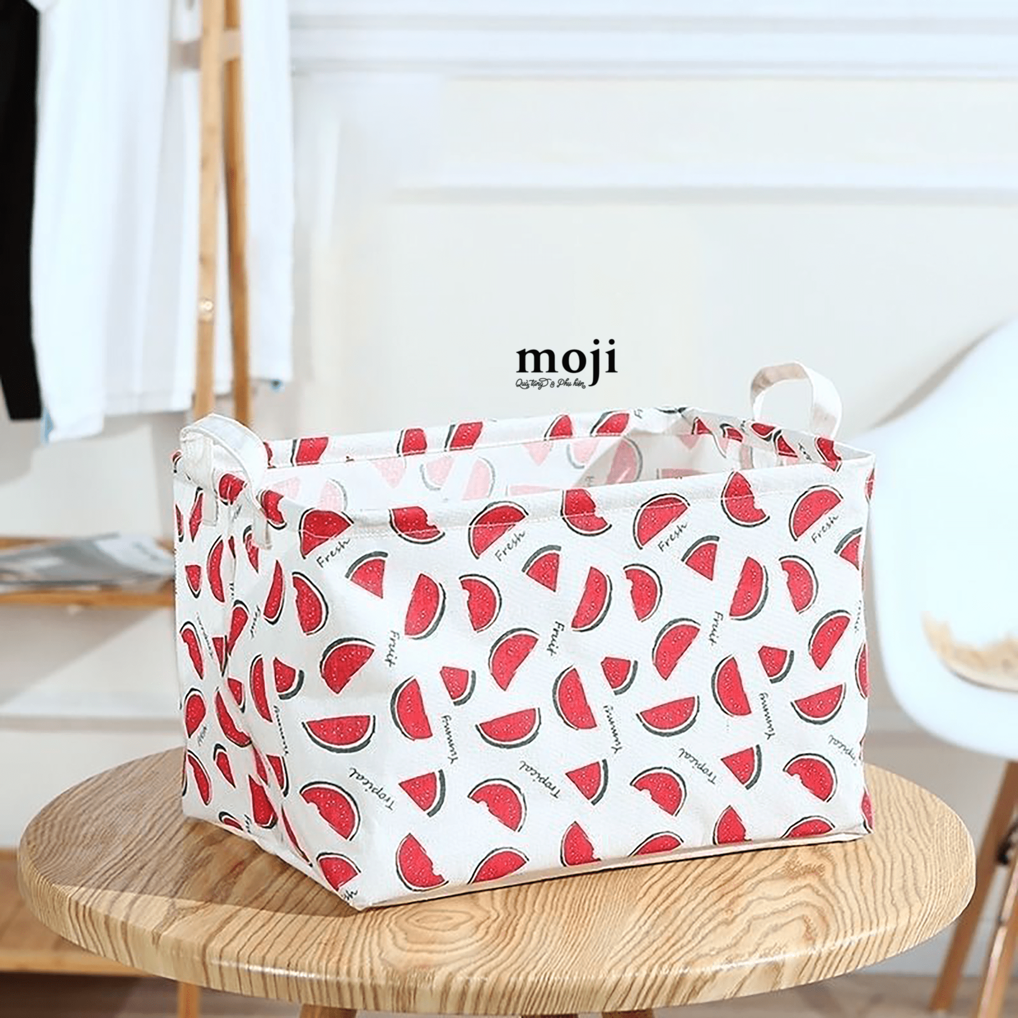 Giỏ đa năng đựng đồ Fresh fruit watermelon pattern 23x26x38