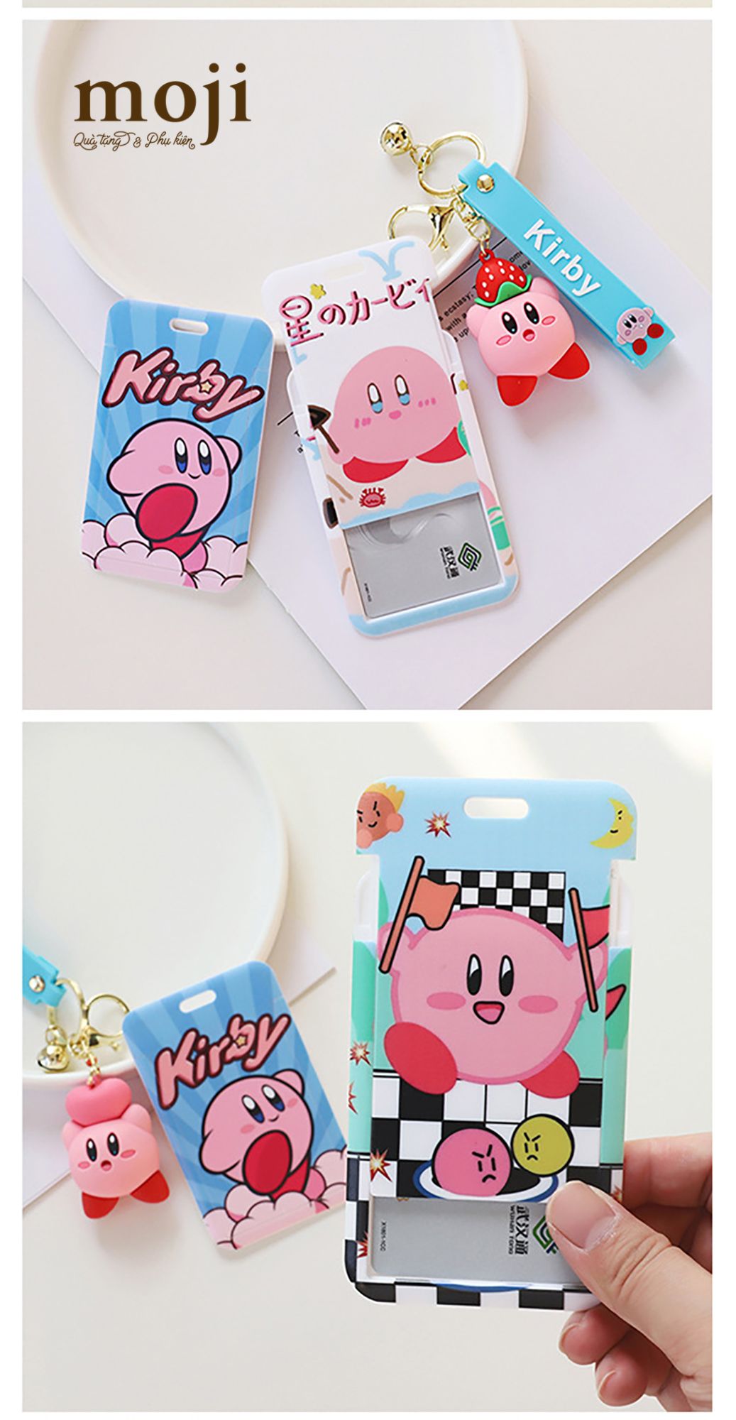 Đeo thẻ dọc Cute Kirby 7x11