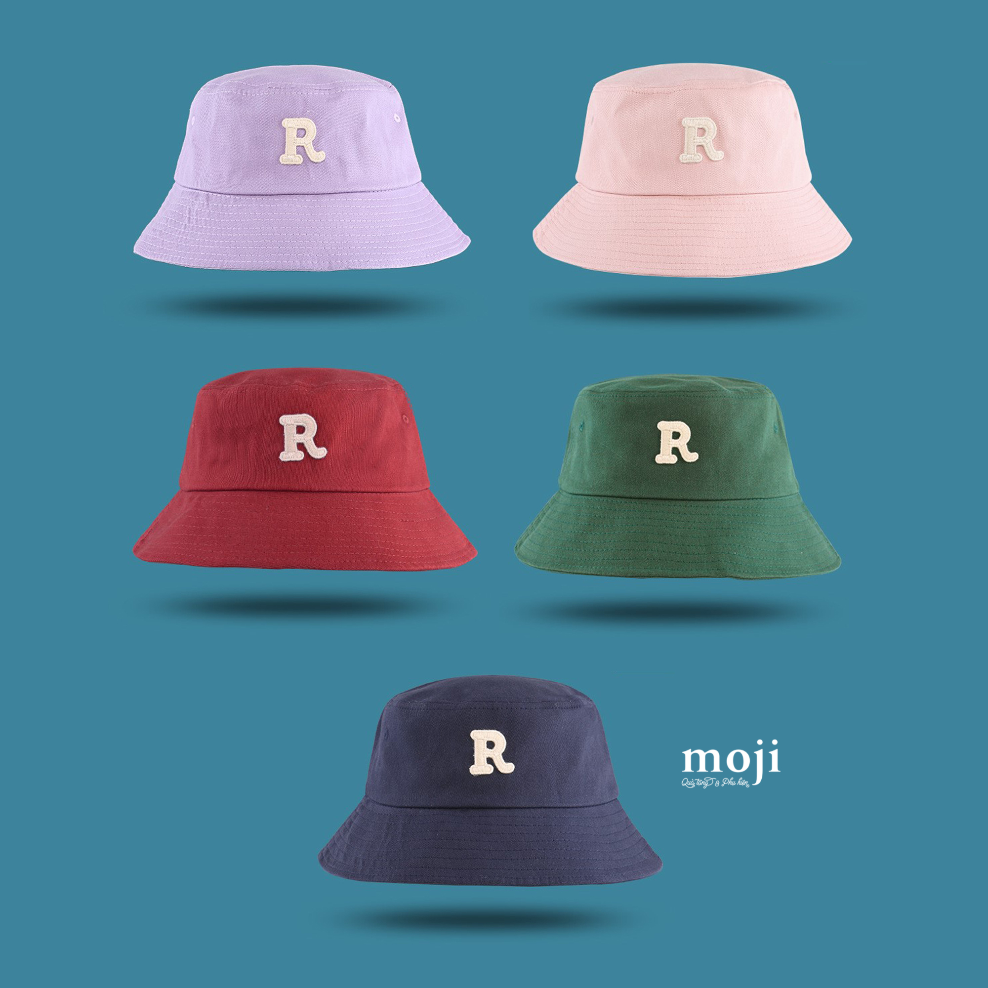 Mũ nón bucket Letter R có viền