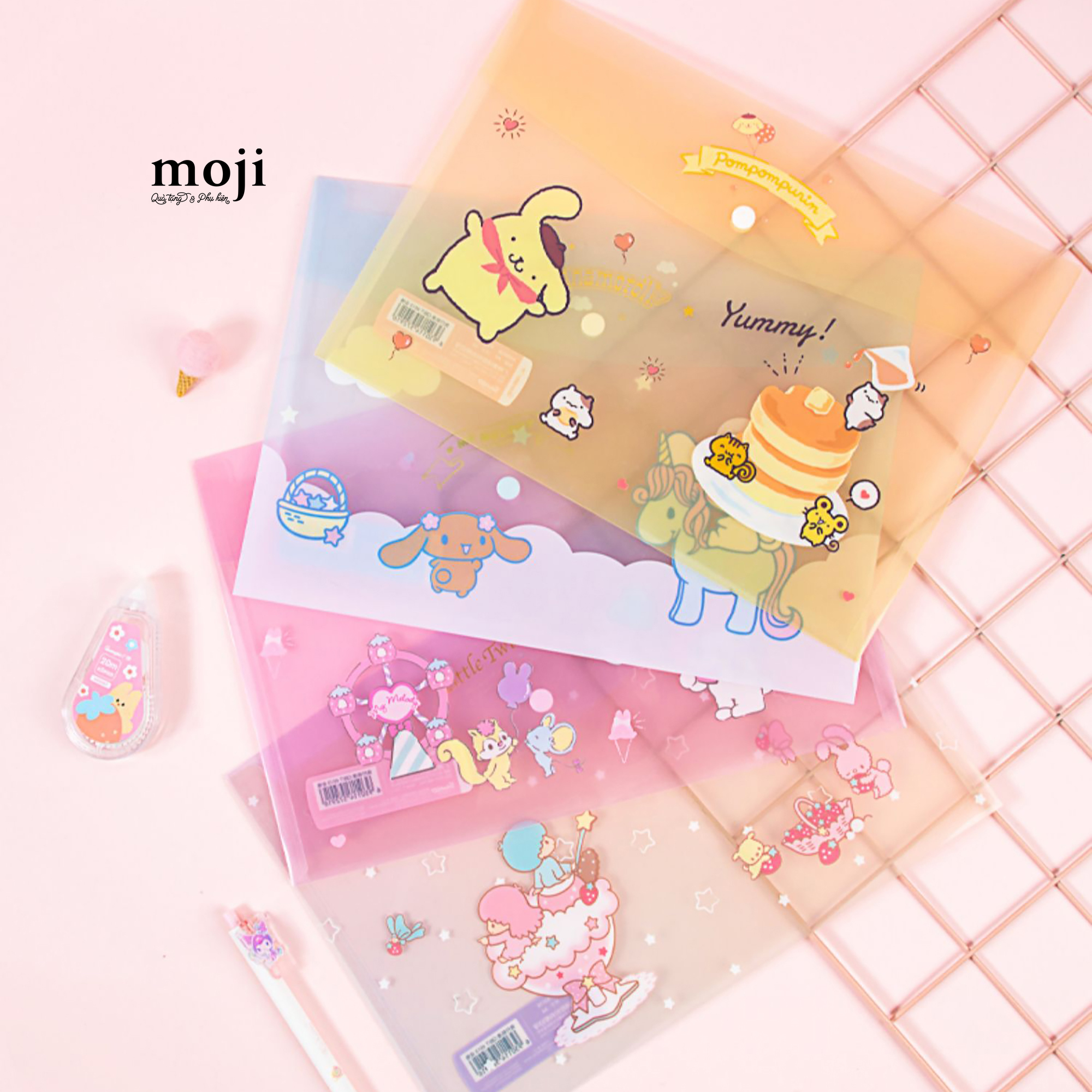 Túi đựng tài liệu MJ Sanrio family happy time 23x32