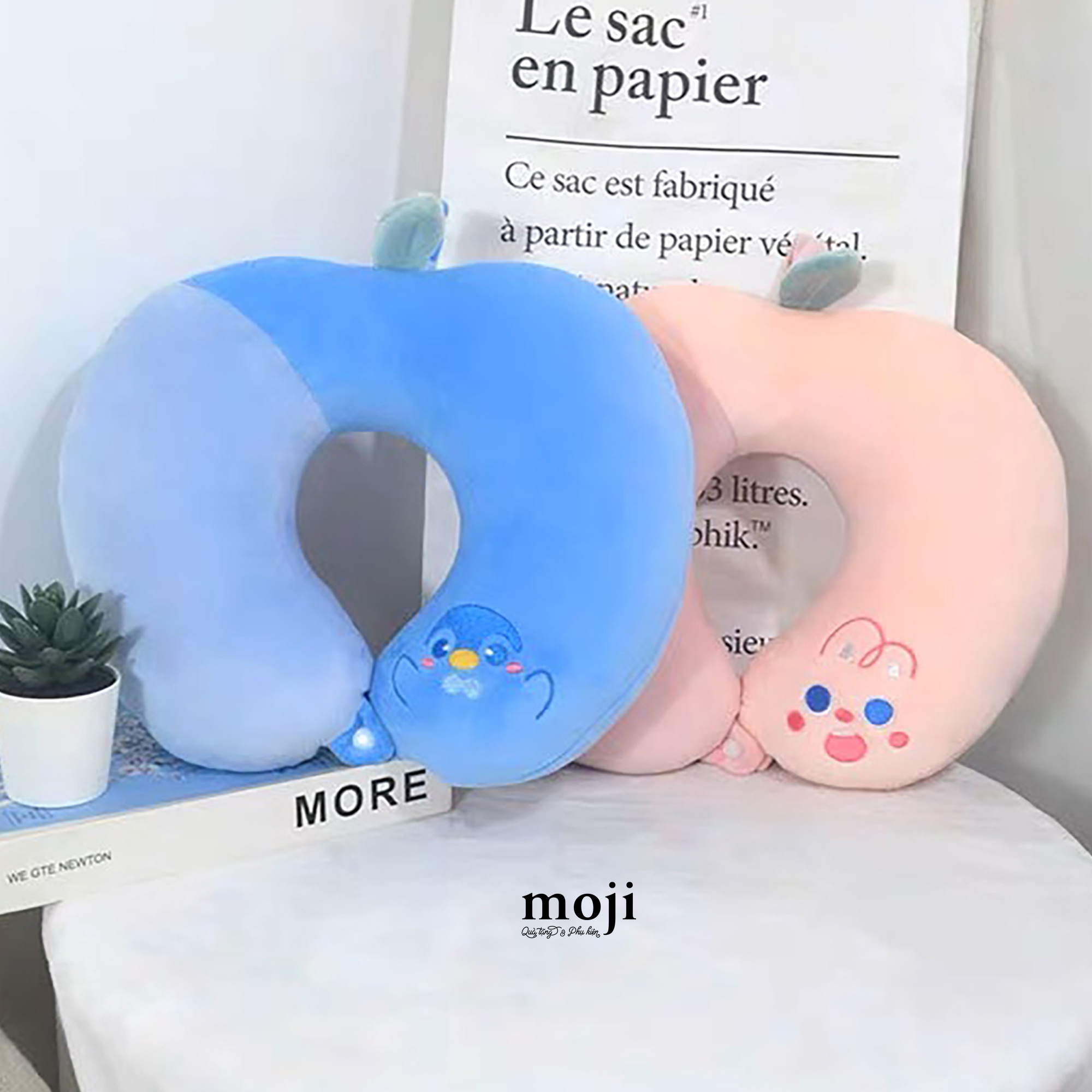 Gấu bông chữ U Animal face with leaf phối màu