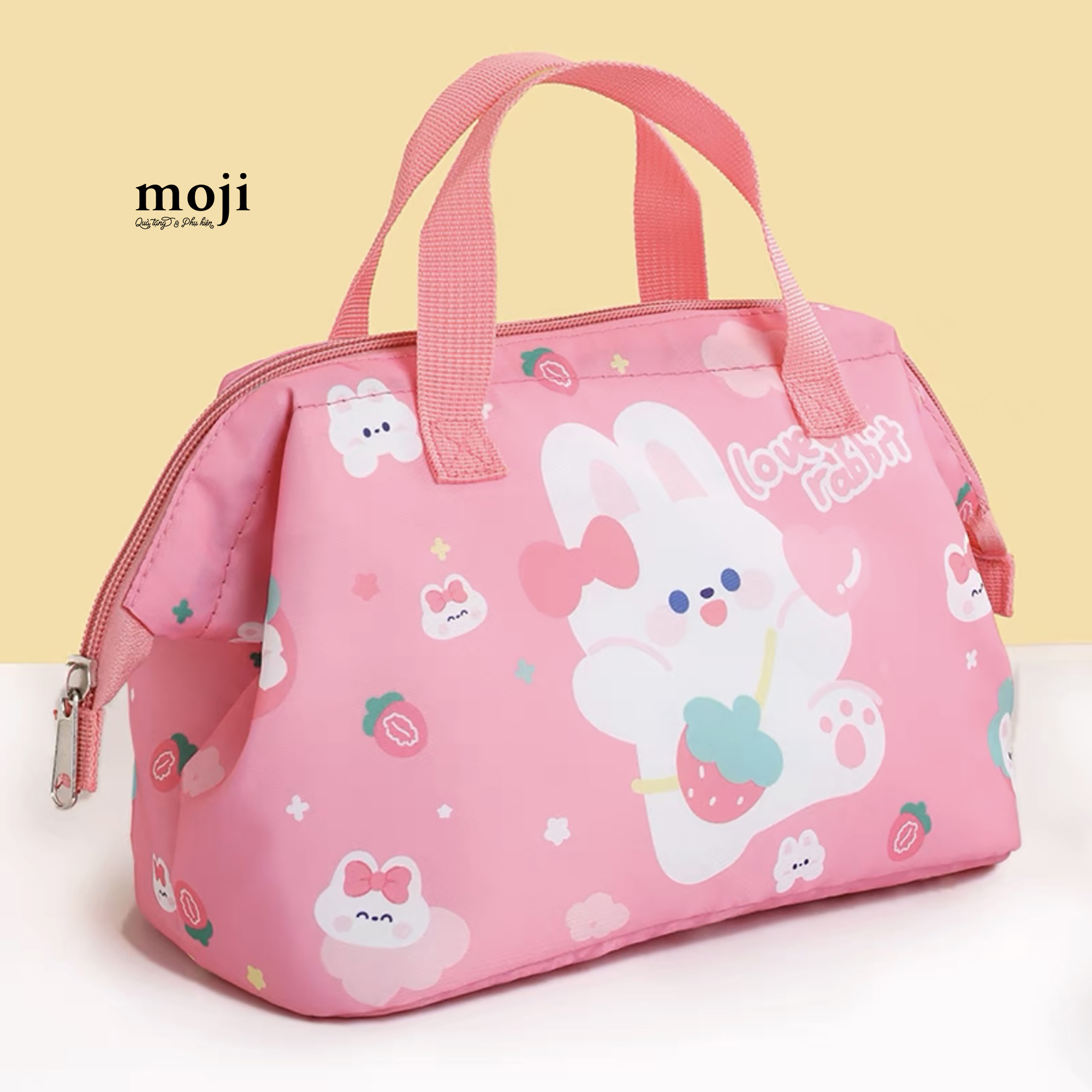 Túi đựng cơm giữ nhiệt Rabbit fruit strawberry 13x15x22