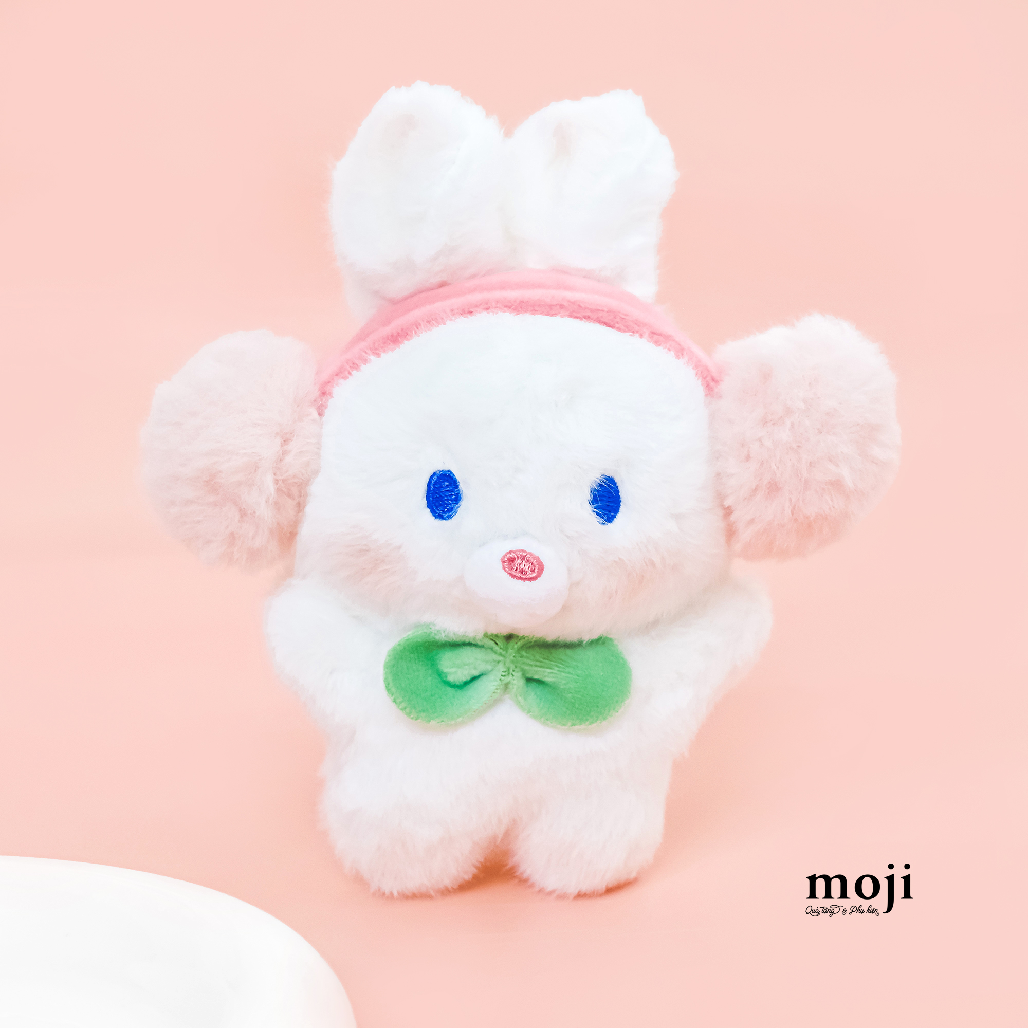 Móc khóa nhồi bông Cute animal đeo bịt tai len