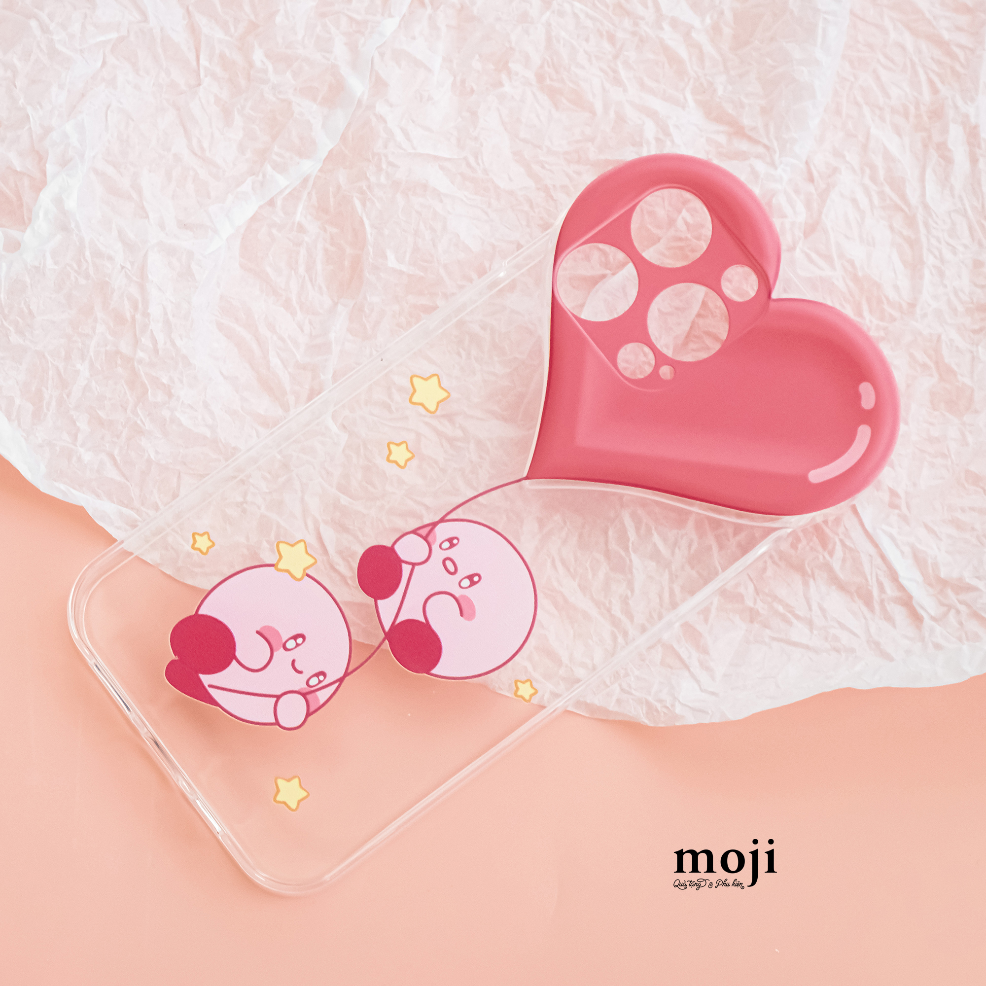 Ốp điện thoại Kirby heart balloon