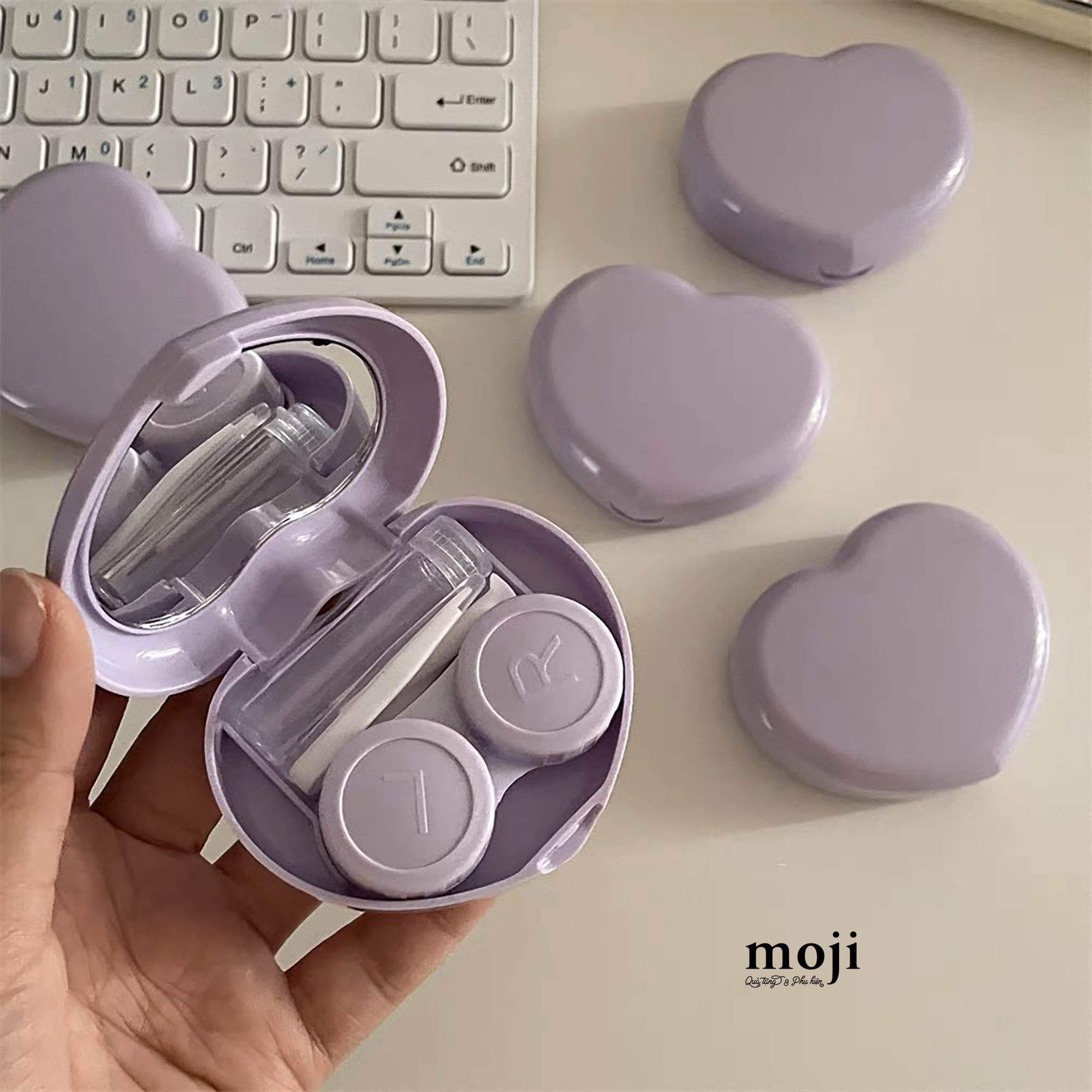 Hộp đựng lens Heart one color