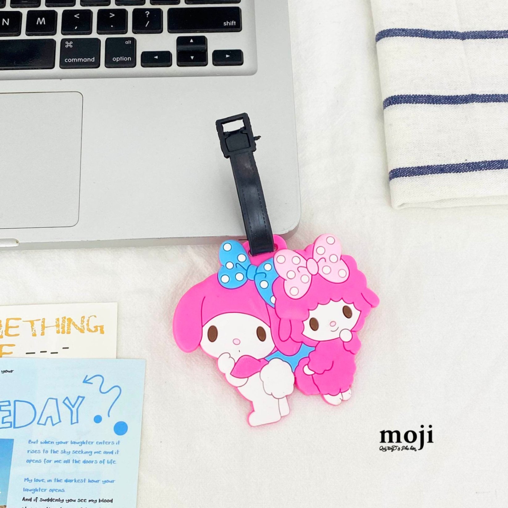 Luggage tag Sanrio family My Melody My Sweet Piano colorful bow