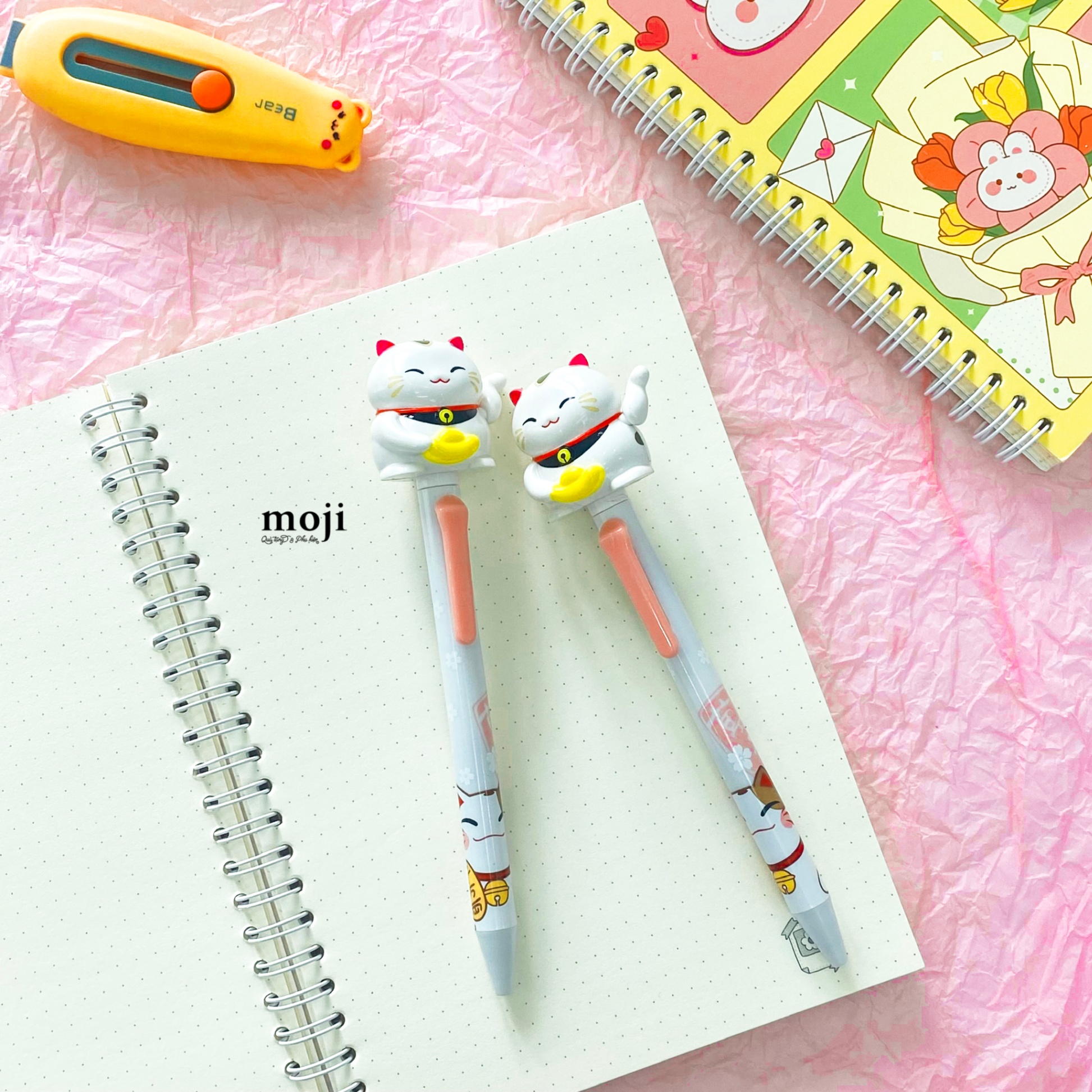 Bút viết Mèo may mắn thỏi vàng