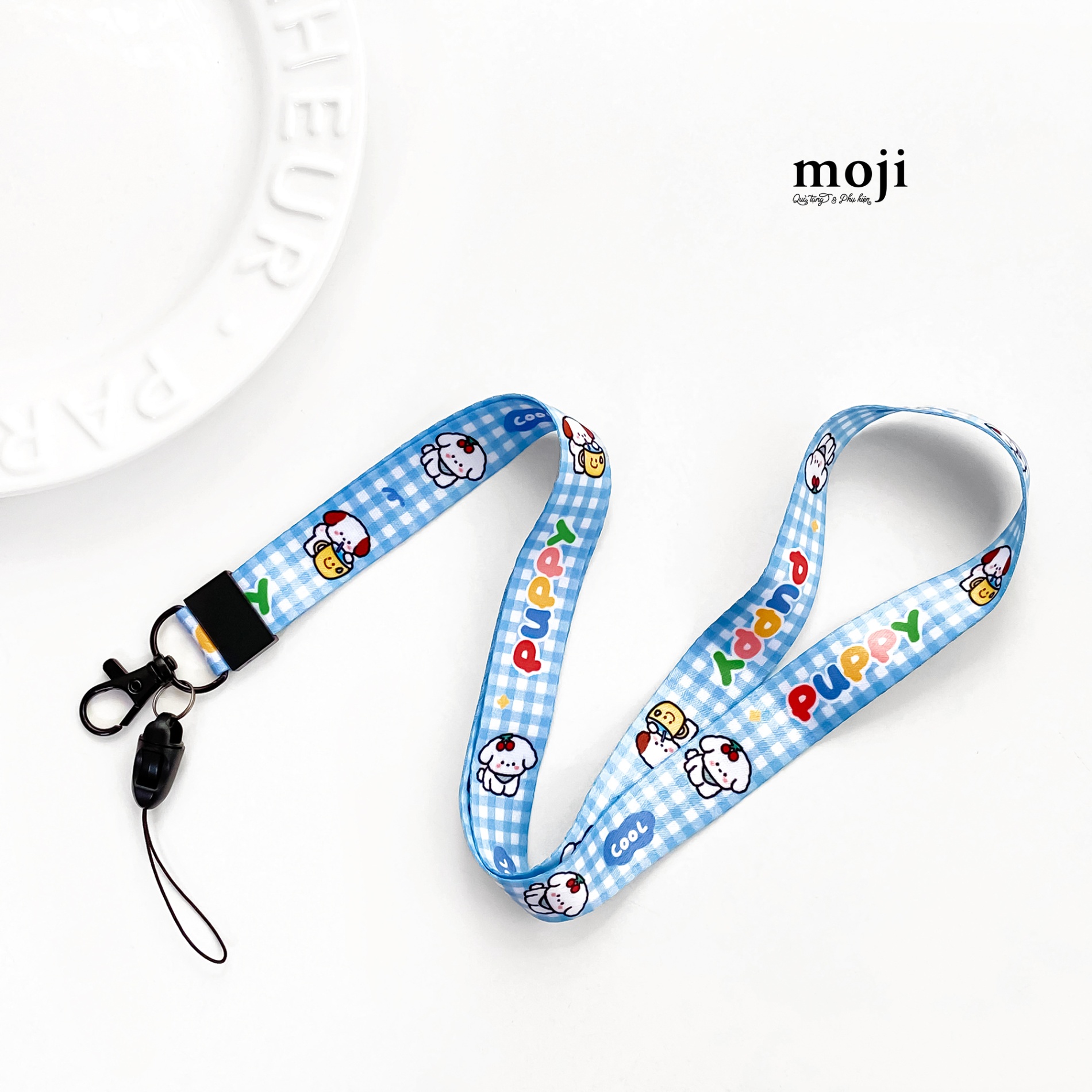 Strap đa năng Cute dog puppy cool nền kẻ ô