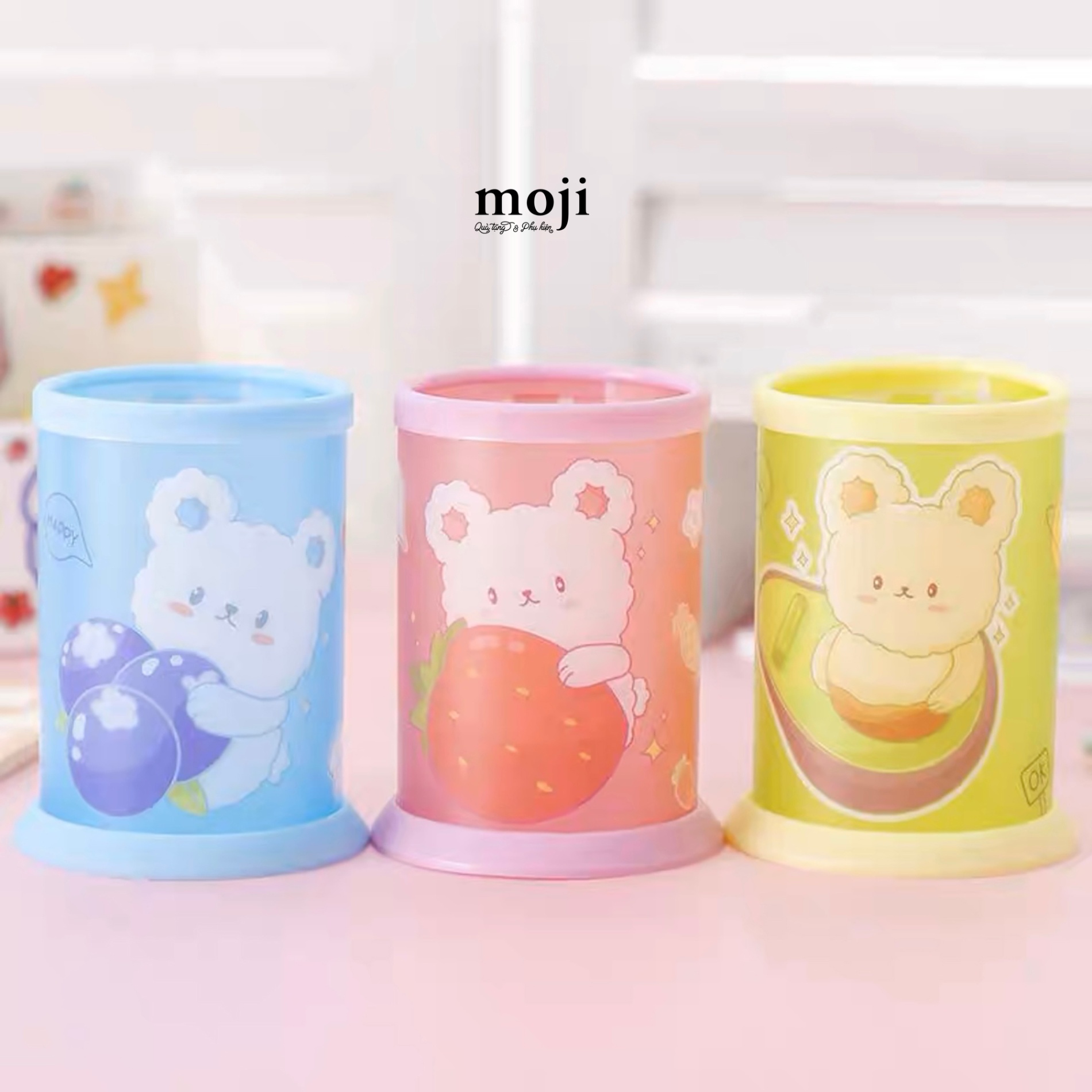Đựng bút đa năng nhựa Baby bear happy fruit time 9x11