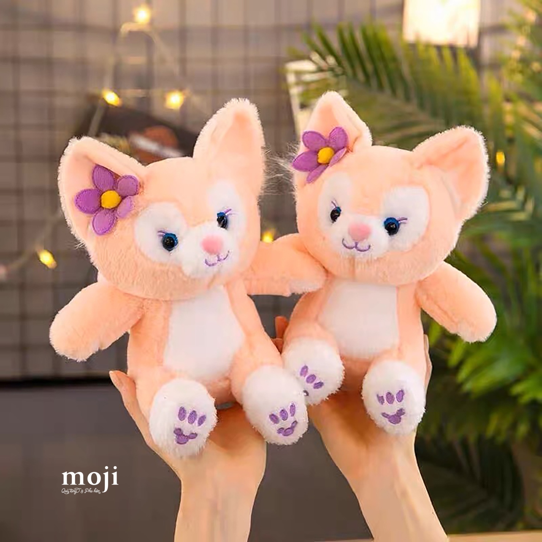 Gấu bông MS DF Friends Cáo hồng happy face 30cm