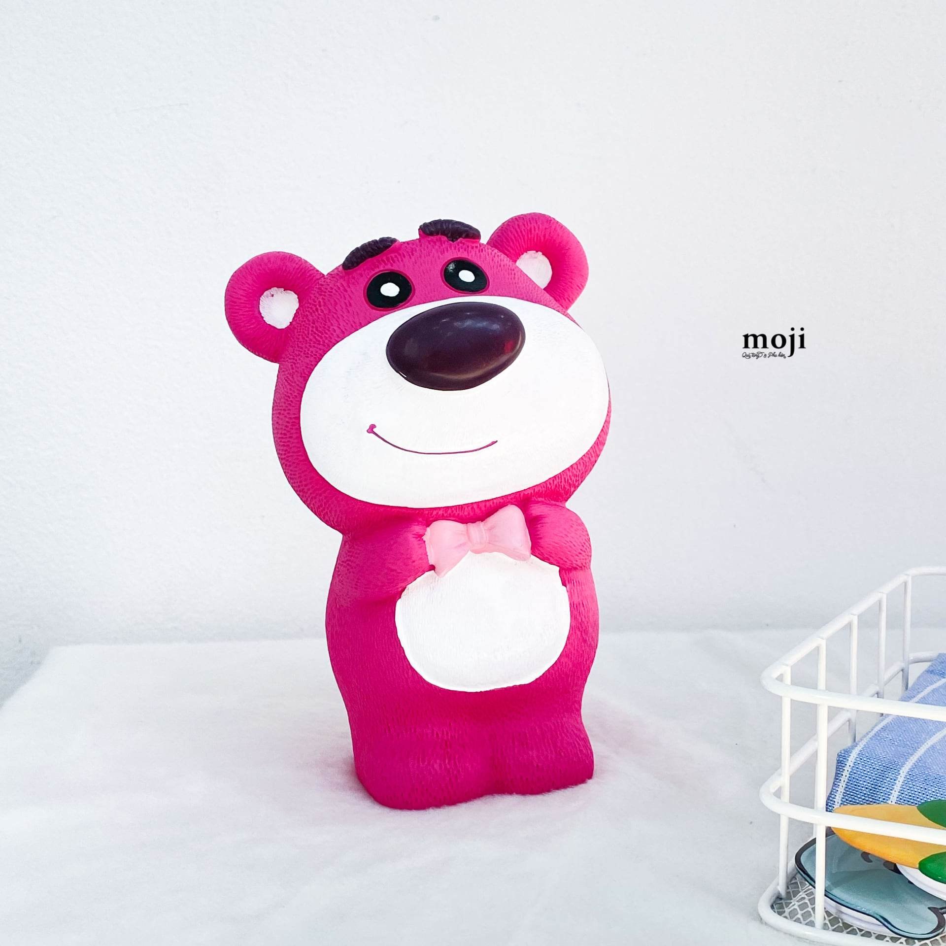 Ống tiết kiệm TS Gấu dâu Lotso little bow 10x11x18