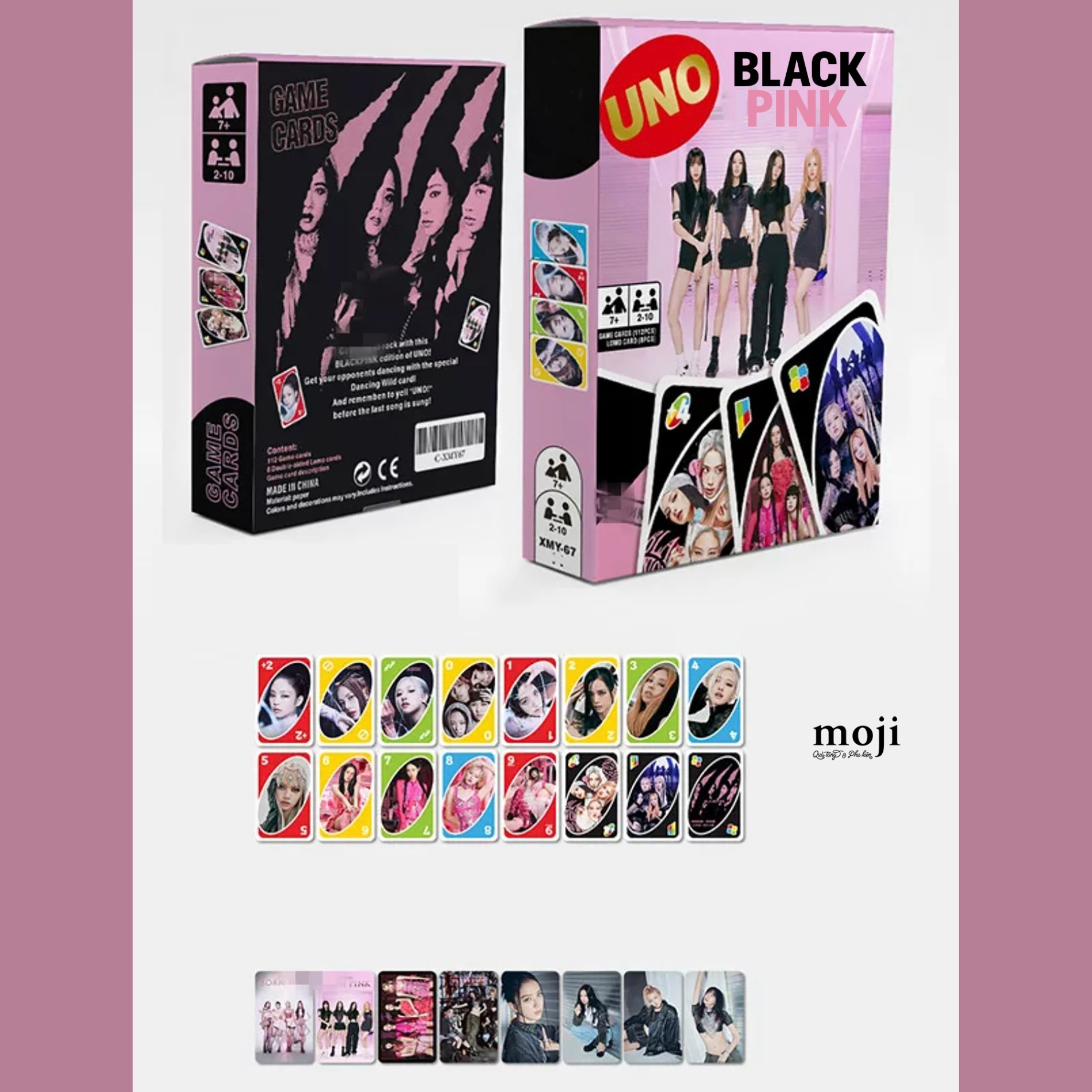 Đồ chơi boardgame UNO idol BLACKPINK BORN PINK pink ver 240423