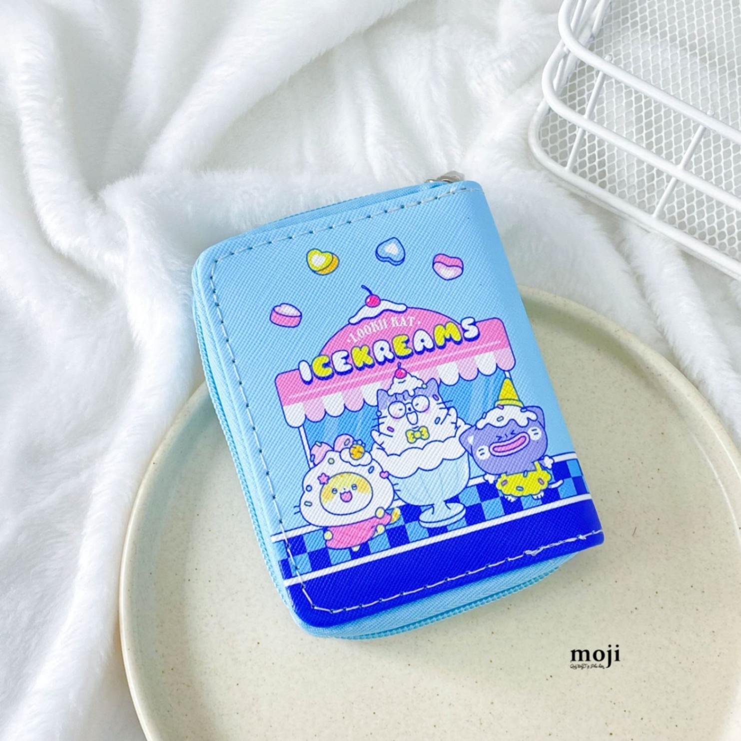 Ví da dáng ngắn MZ Lookii Kat Icekreams 9x11