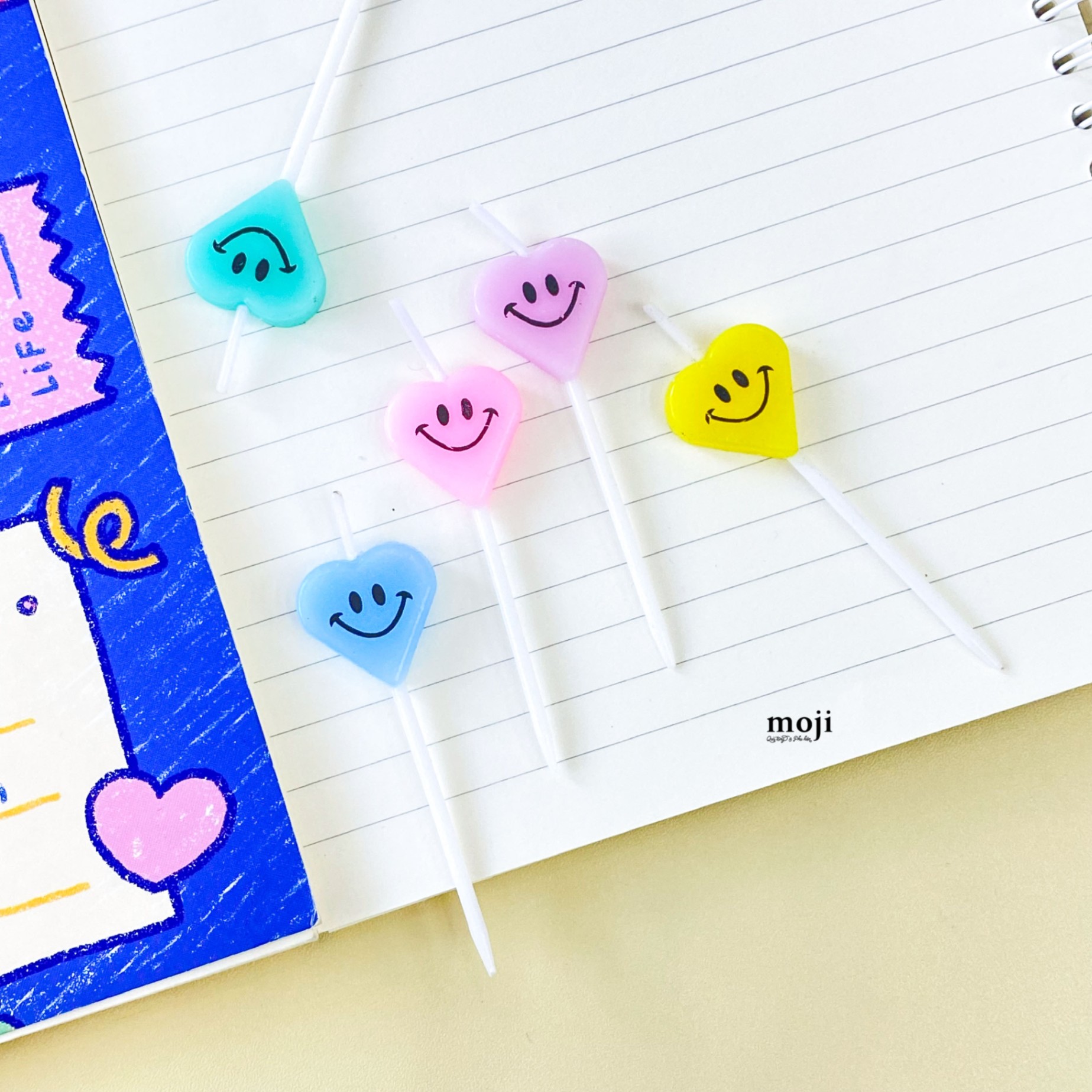 Nến trang trí party Heart smiley set5