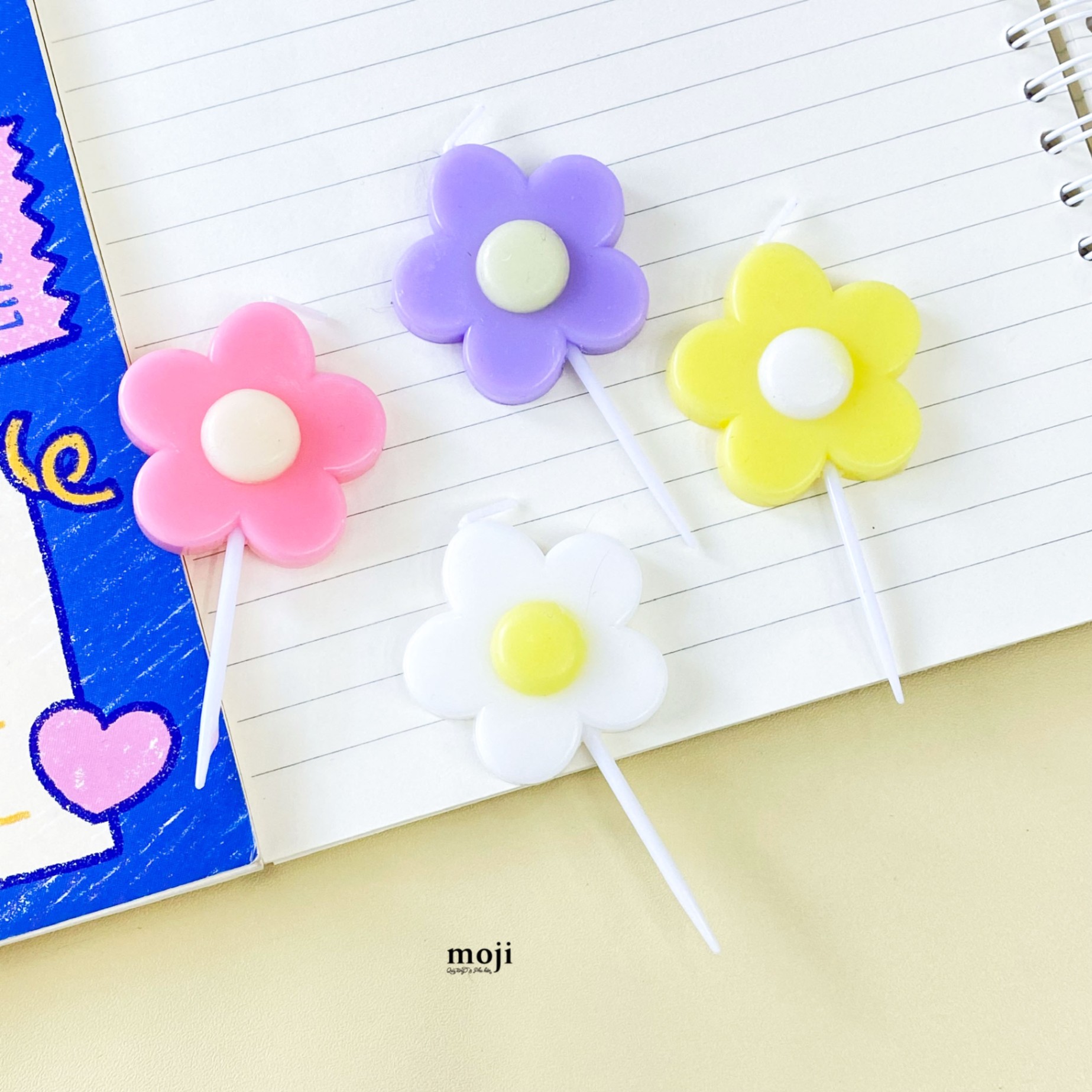 Nến trang trí party Colorful flower set4