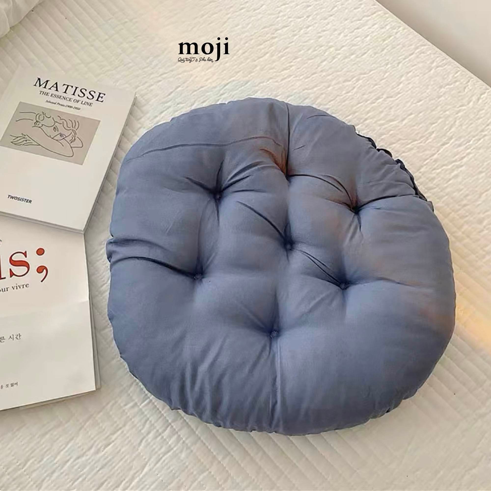 Đệm gấu bông Basic circle one color 40cm