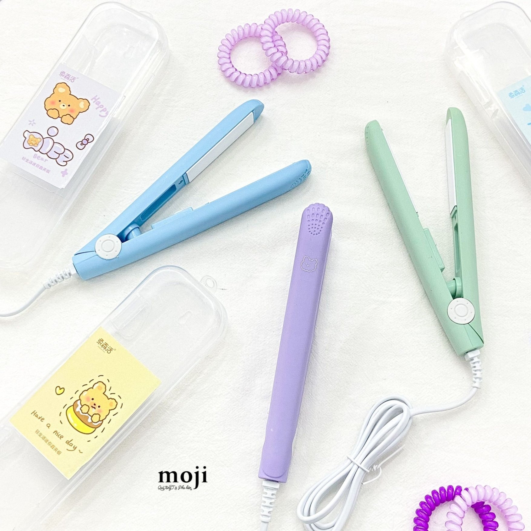 Máy là MJ Baby bear happy má hồng