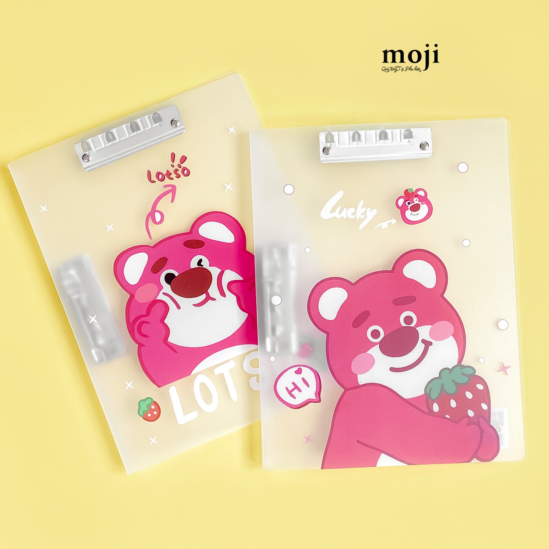 Kẹp tài liệu A4 TS Gấu dâu Lotso happy time with fruit strawberry 23x30