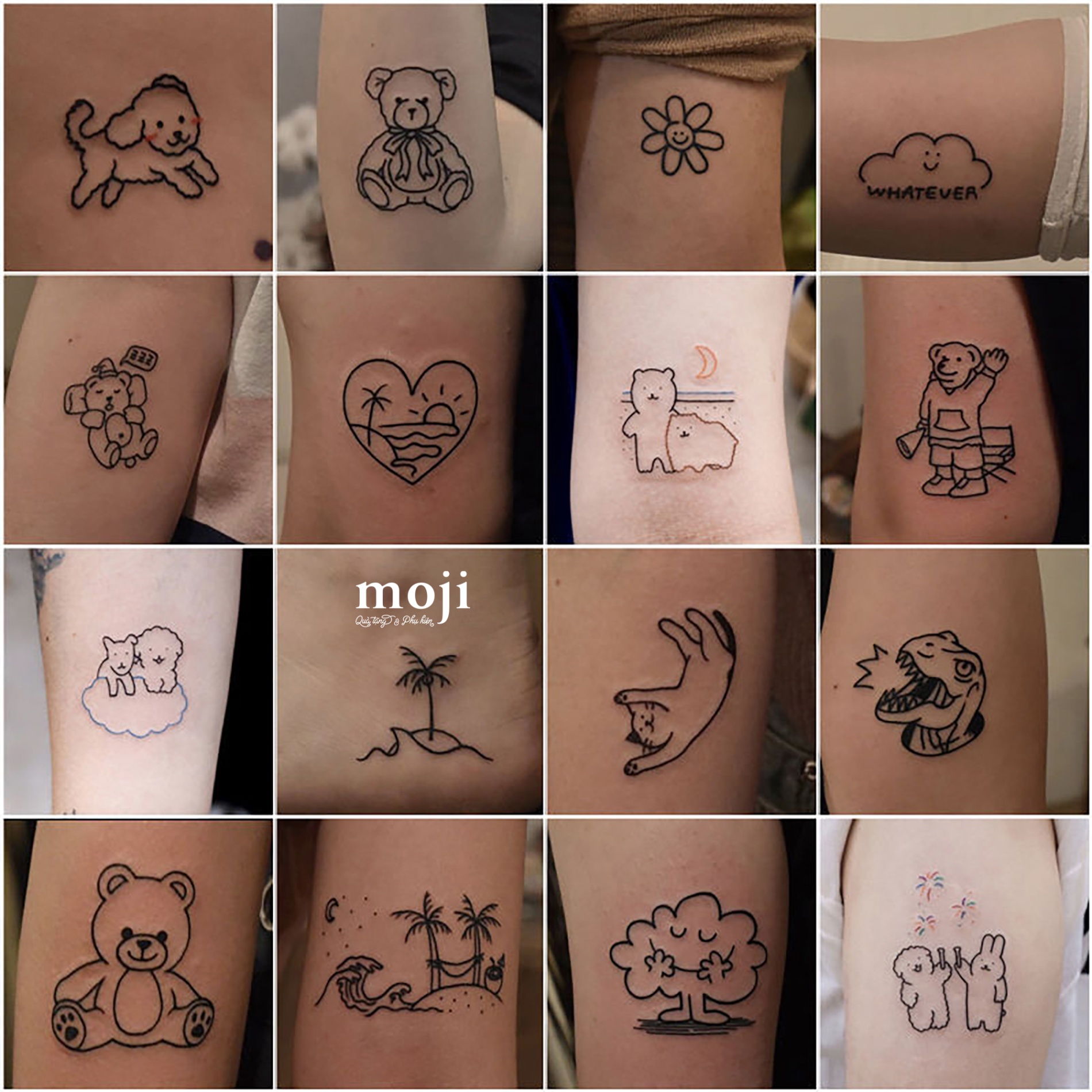 Bán Hình xăm dán tattoo mèo nhịp tim (bộ i) chỉ 10.000₫ | Hàng Đồ Chơi