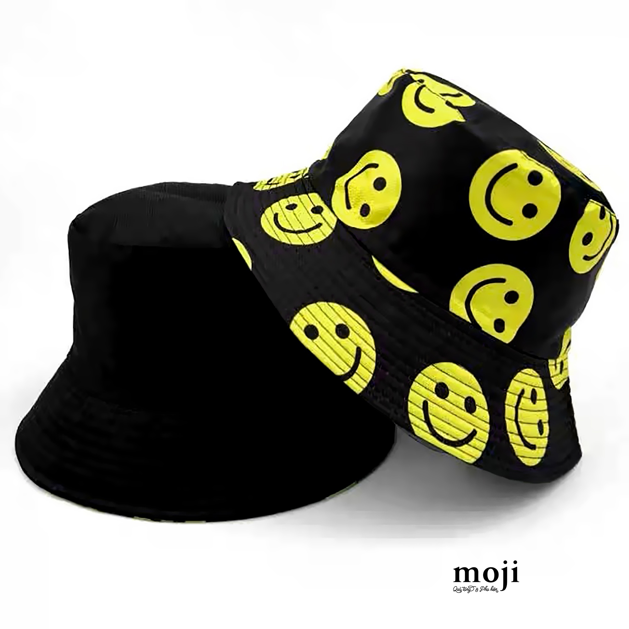 Mũ nón bucket 2 mặt Colorful smiley