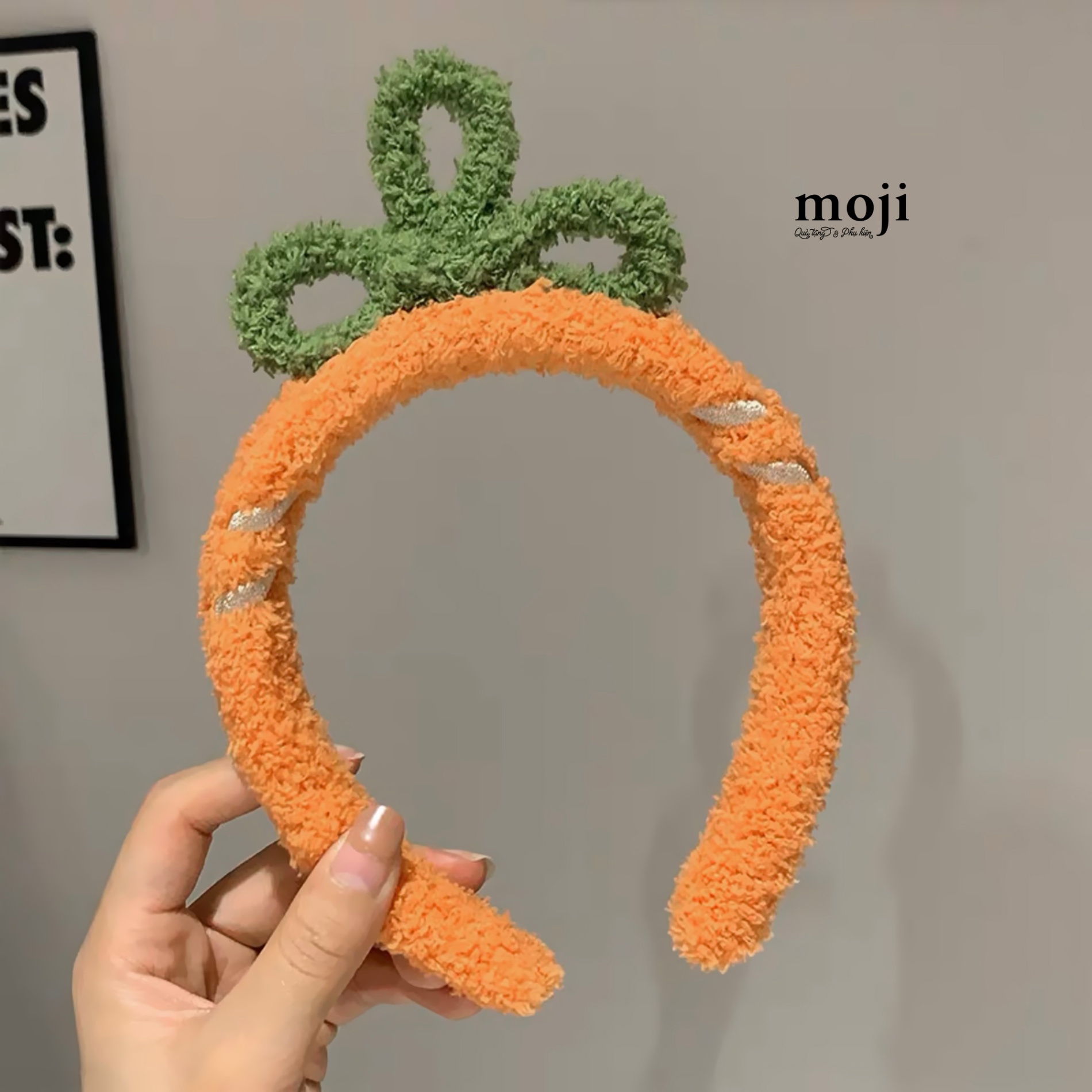 Băng đô bờm Carrot lông xoắn
