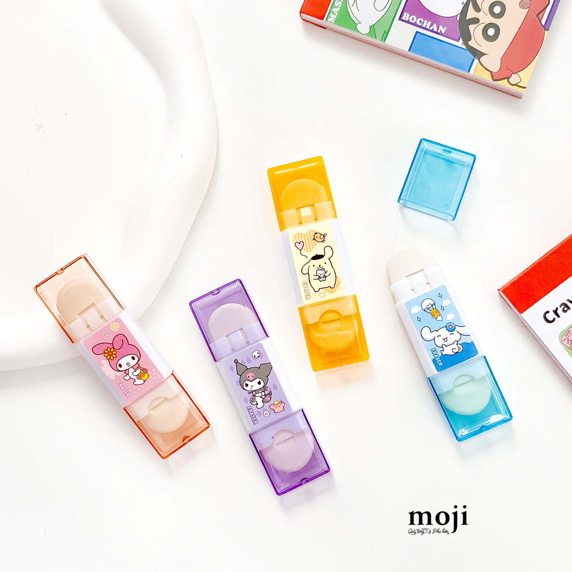 Cục tẩy gôm Sanrio family happy time 2 đầu